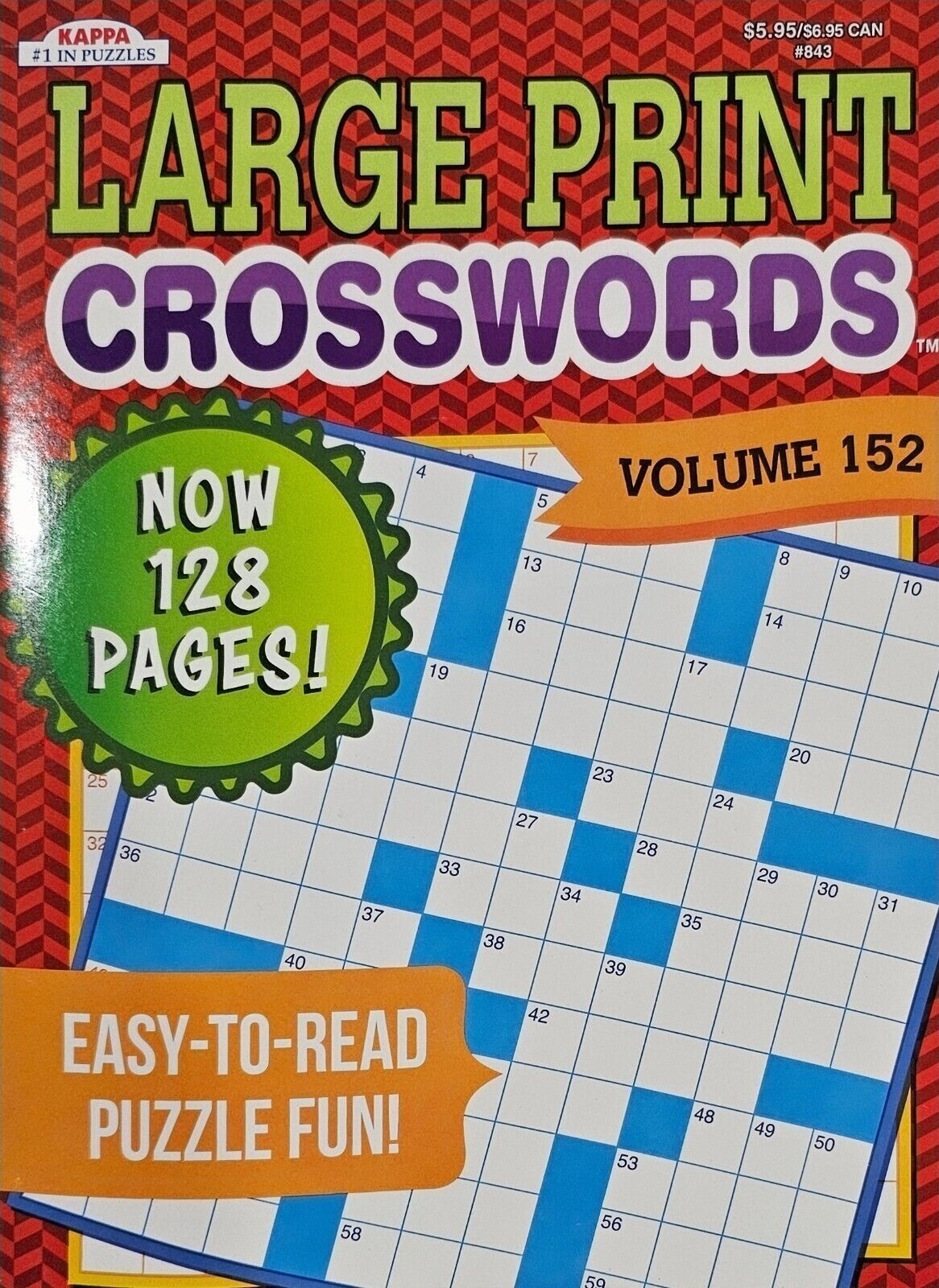 Kappa Large Print Crosswords Puzzle Books, 32 Different Volumes to Select U-PICK