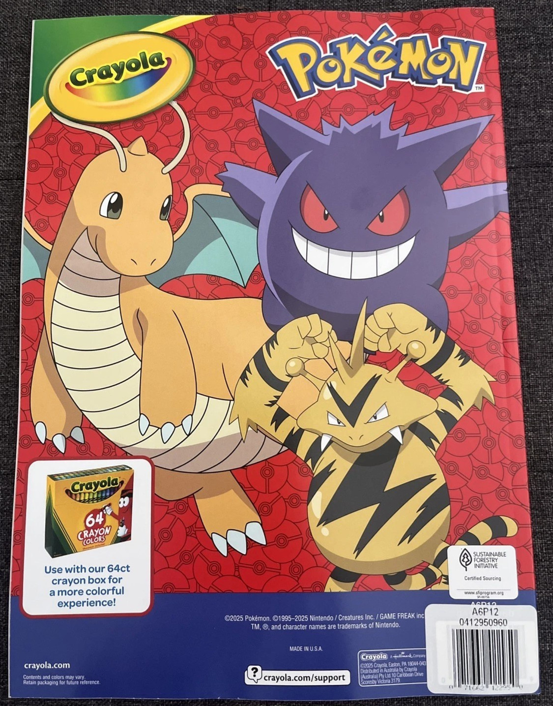 Pokémon Crayola Coloring Book, 64 Pages – Color & Activities