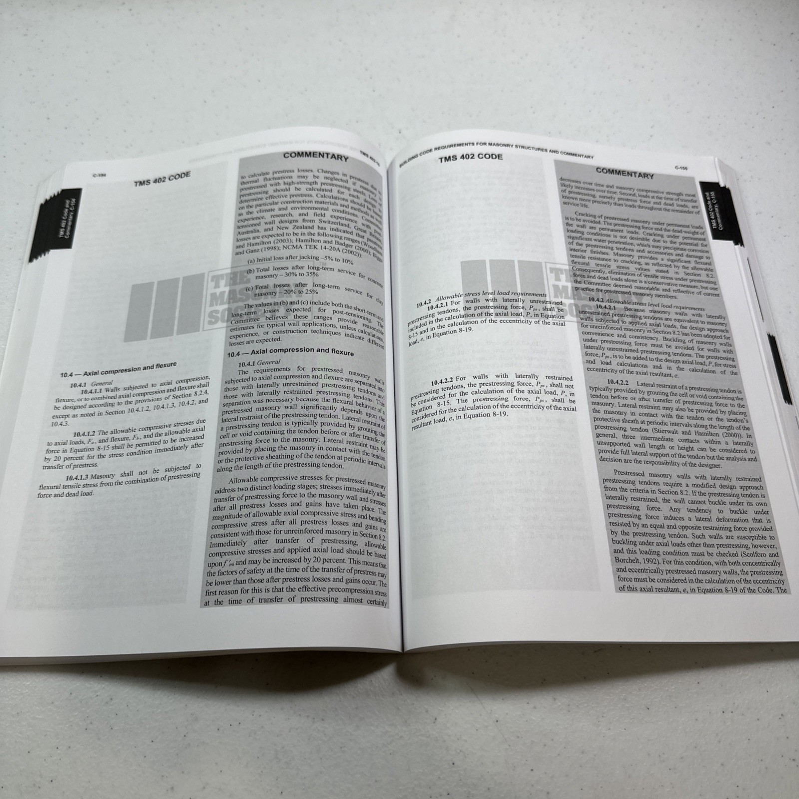TMS 402/602-16,Building Code Requirements & Specification for Masonry Structures