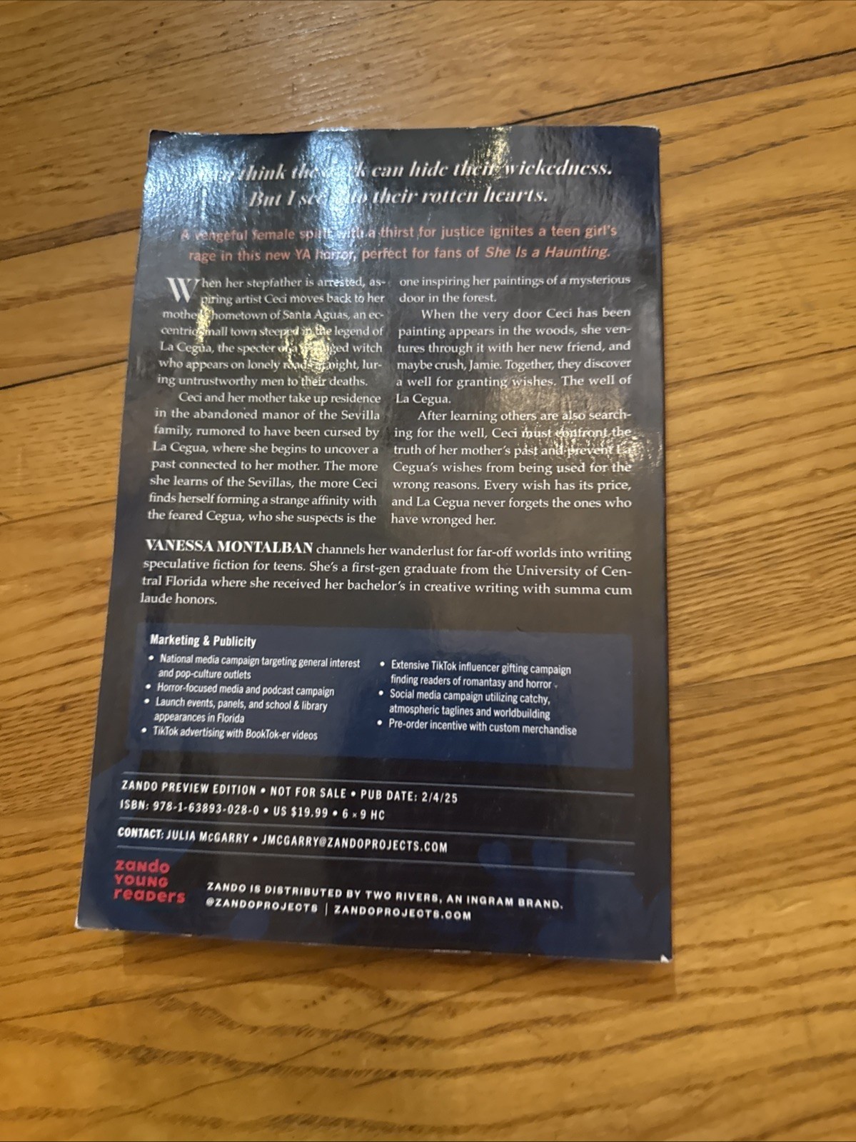 These Vengeful Wishes Vanessa Montalban ARC Zando Preview Edition New PB