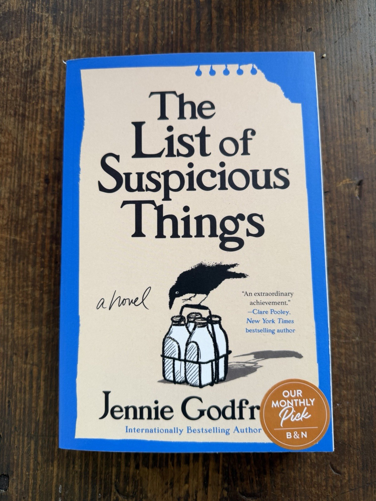 The List of Suspicious Things A Novel. Jennie Godfrey. 402 Pages-Paperback