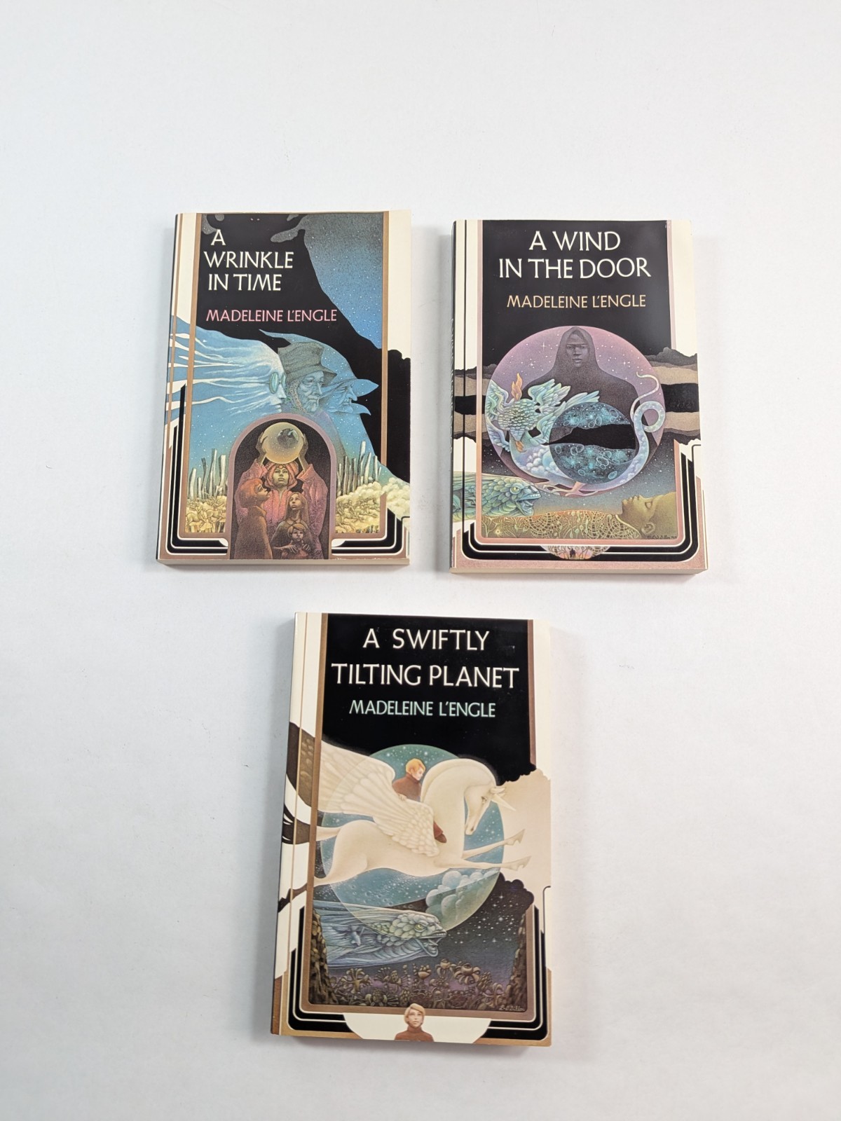 Lot of 3 A Wrinkle in Time Books 1-3 by Madeleine L’Engle Paperback 1970s