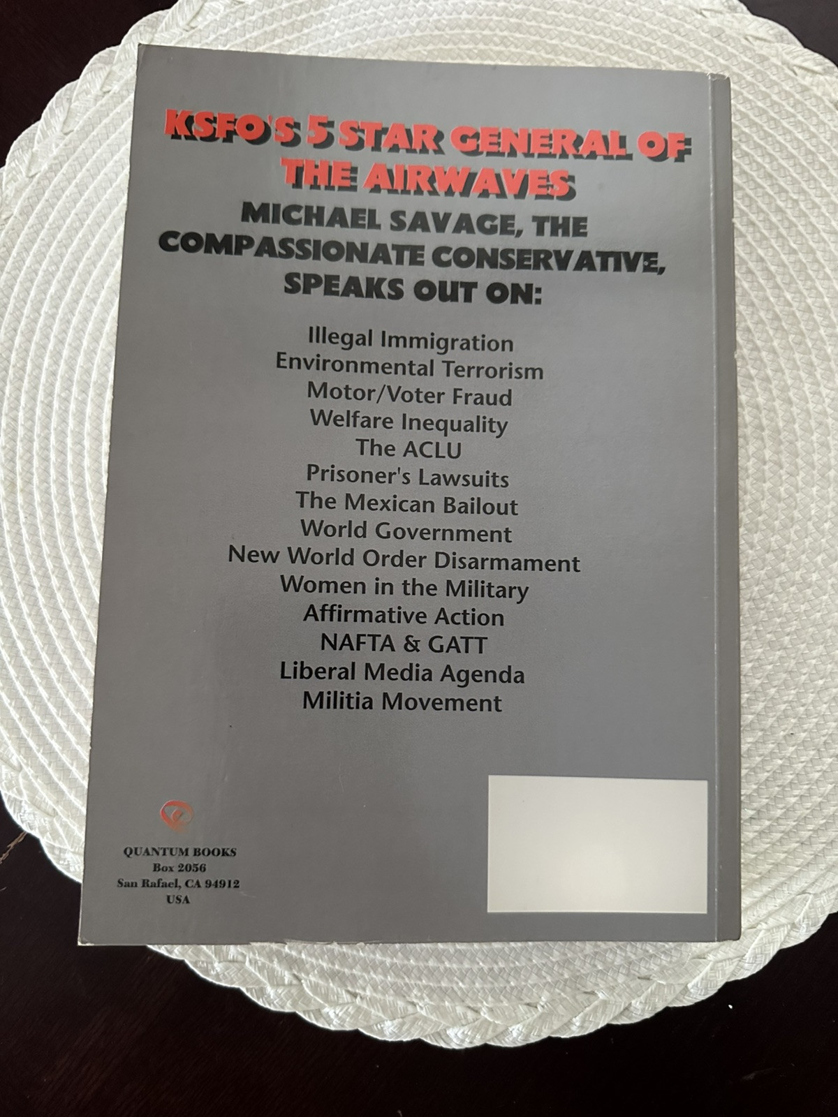 The Savage Nation Compassionate Conservative Speaks Michael Savage 1995 1st Edit