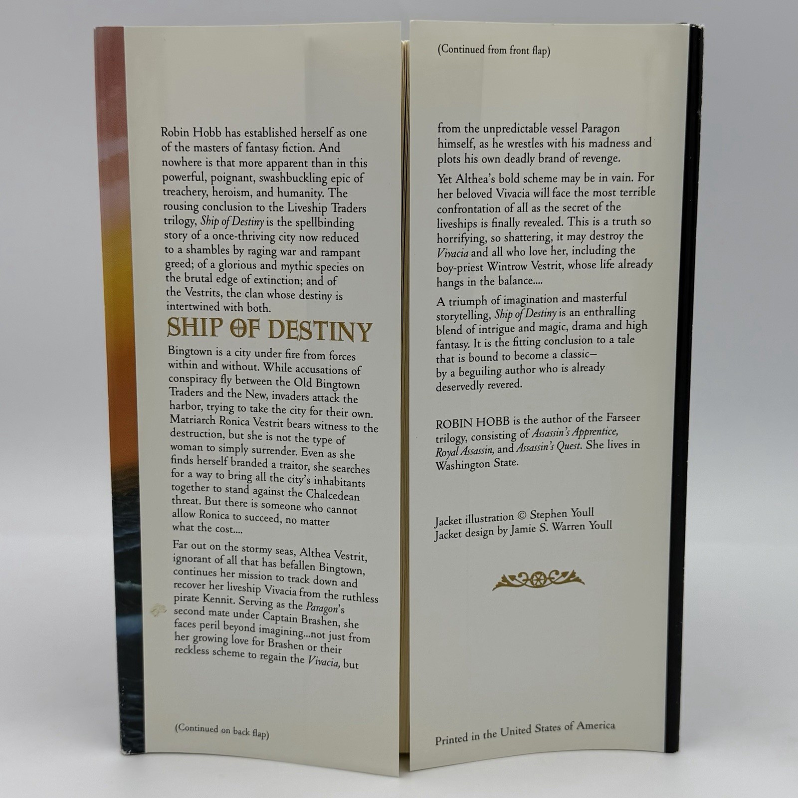 Liveship Traders: Ship of Destiny – Robin Hobb (Bantam, 2000) 1st BCE hardcover