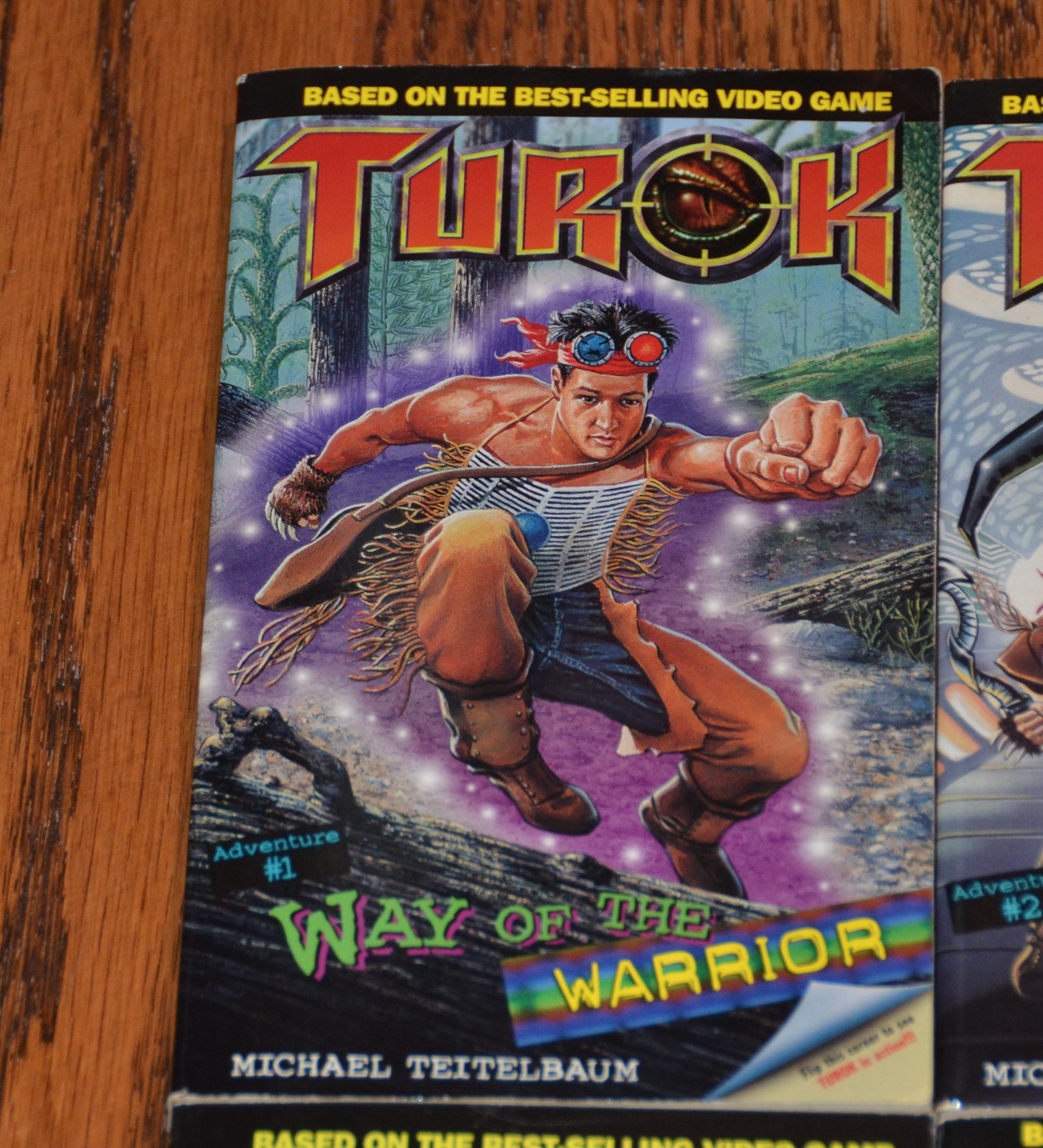 Turok paperback Book Set 1 2 3 4 by Teitelbaum Gold Key based on video game M2