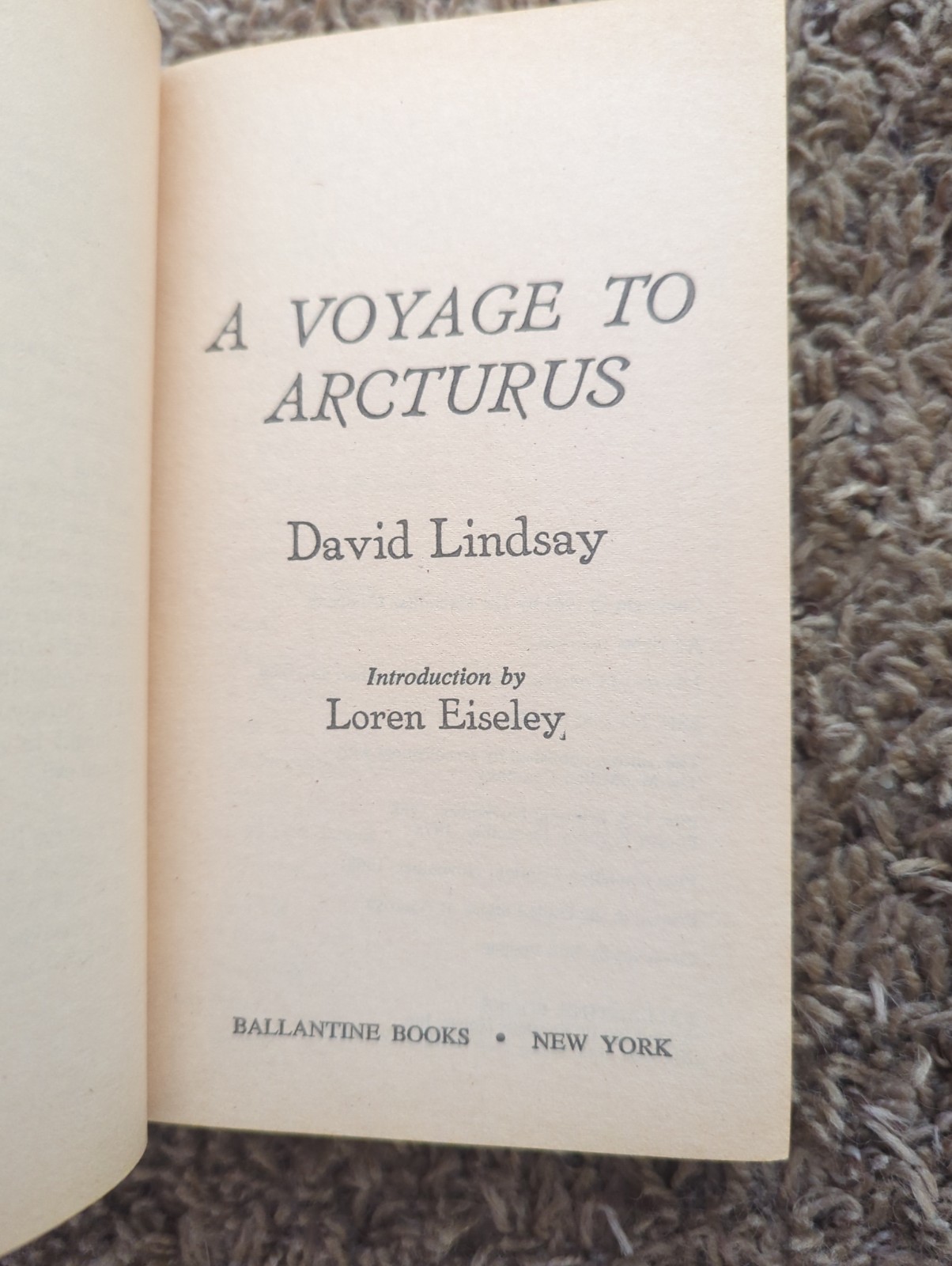 A Voyage to Arcturus by David Lindsay 1974 Ballantine Fantasy
