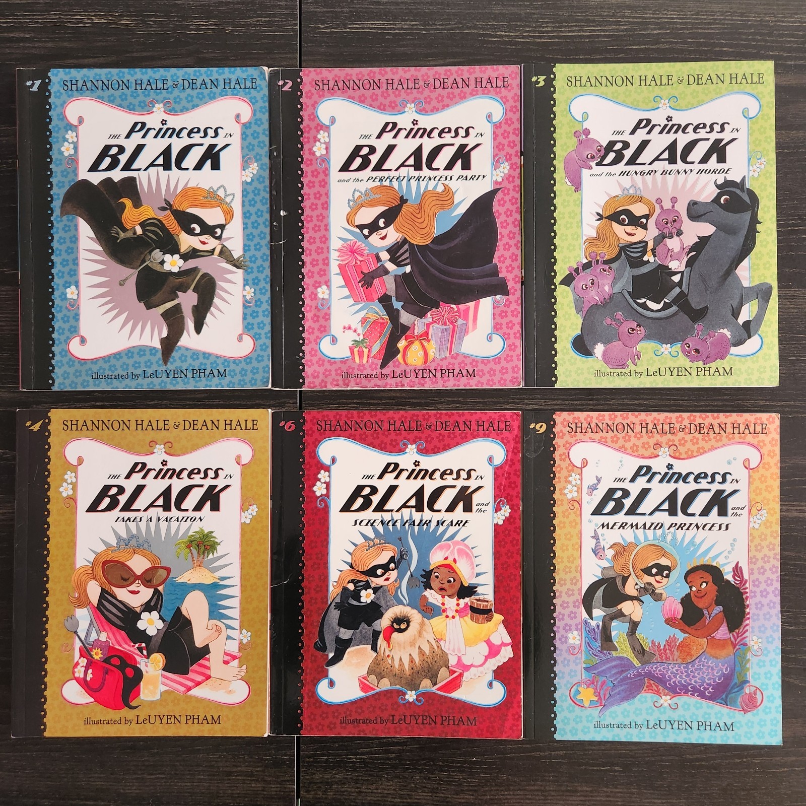 The Princess in Black Shannon & Dale Hale Book Series Set # 1, 2, 3, 4, 6, 9