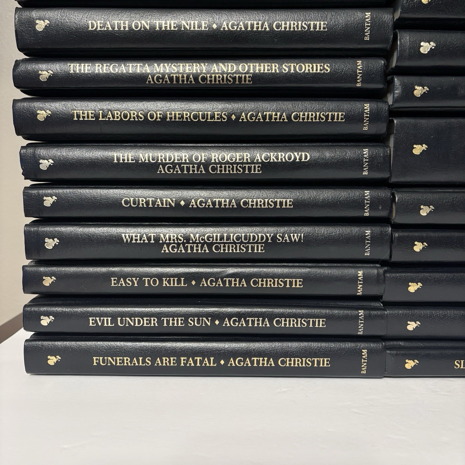 Agatha Christie Mystery Collection – Lot of 39 Books – Bantam Leatherette HC Set