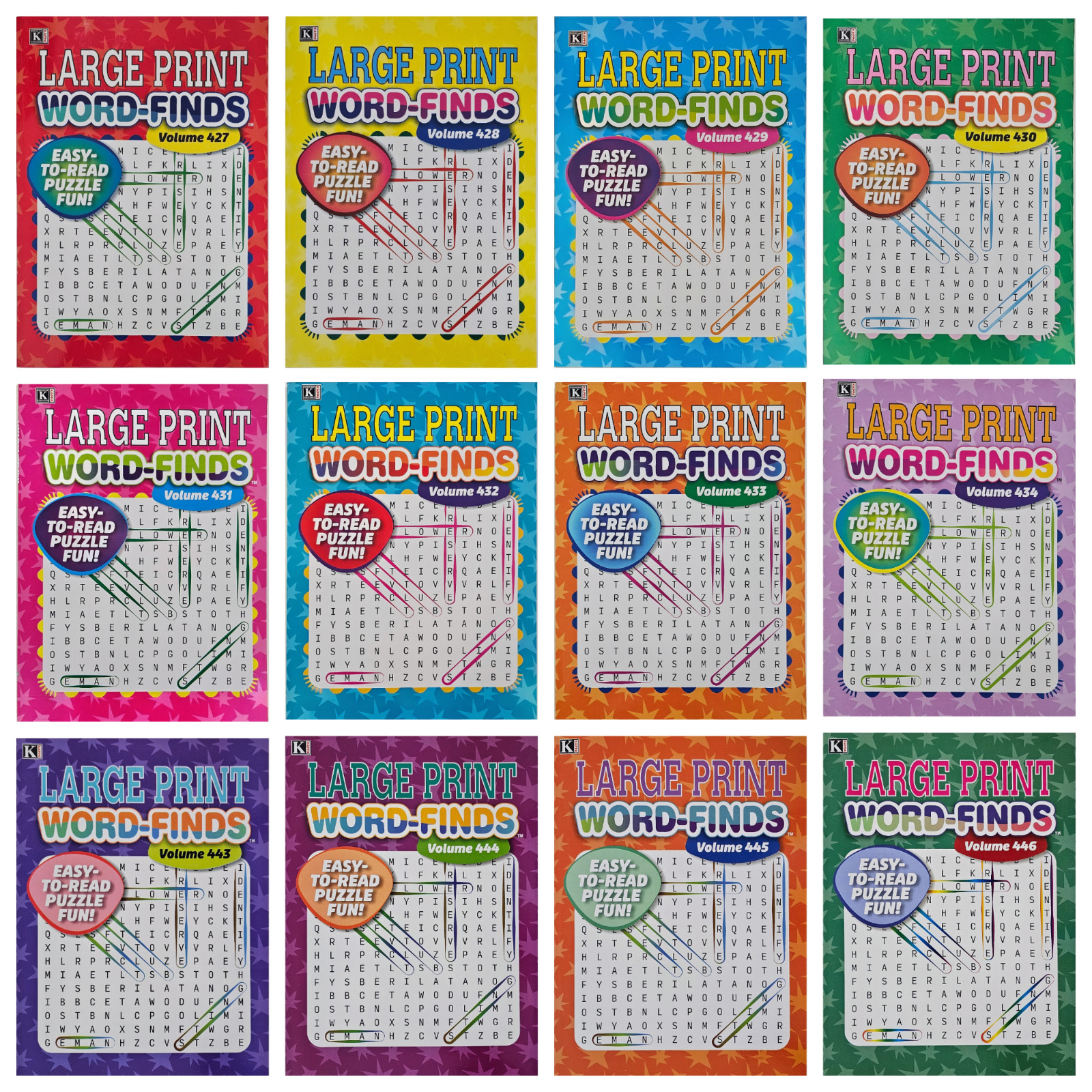 Large Print Word-Finds Puzzle Books Kappa Games,Search,Hunt~ Pick up to 30 Vols
