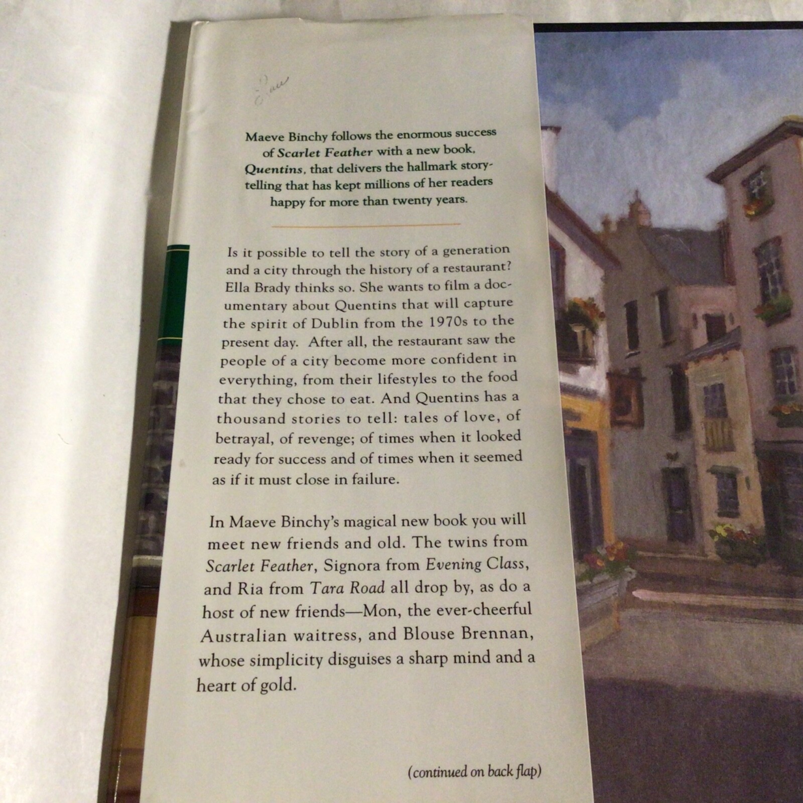 MAEVE BINCHY: QUENTINS (2002 Hardback) dust jacket 359 pages Excellent condition
