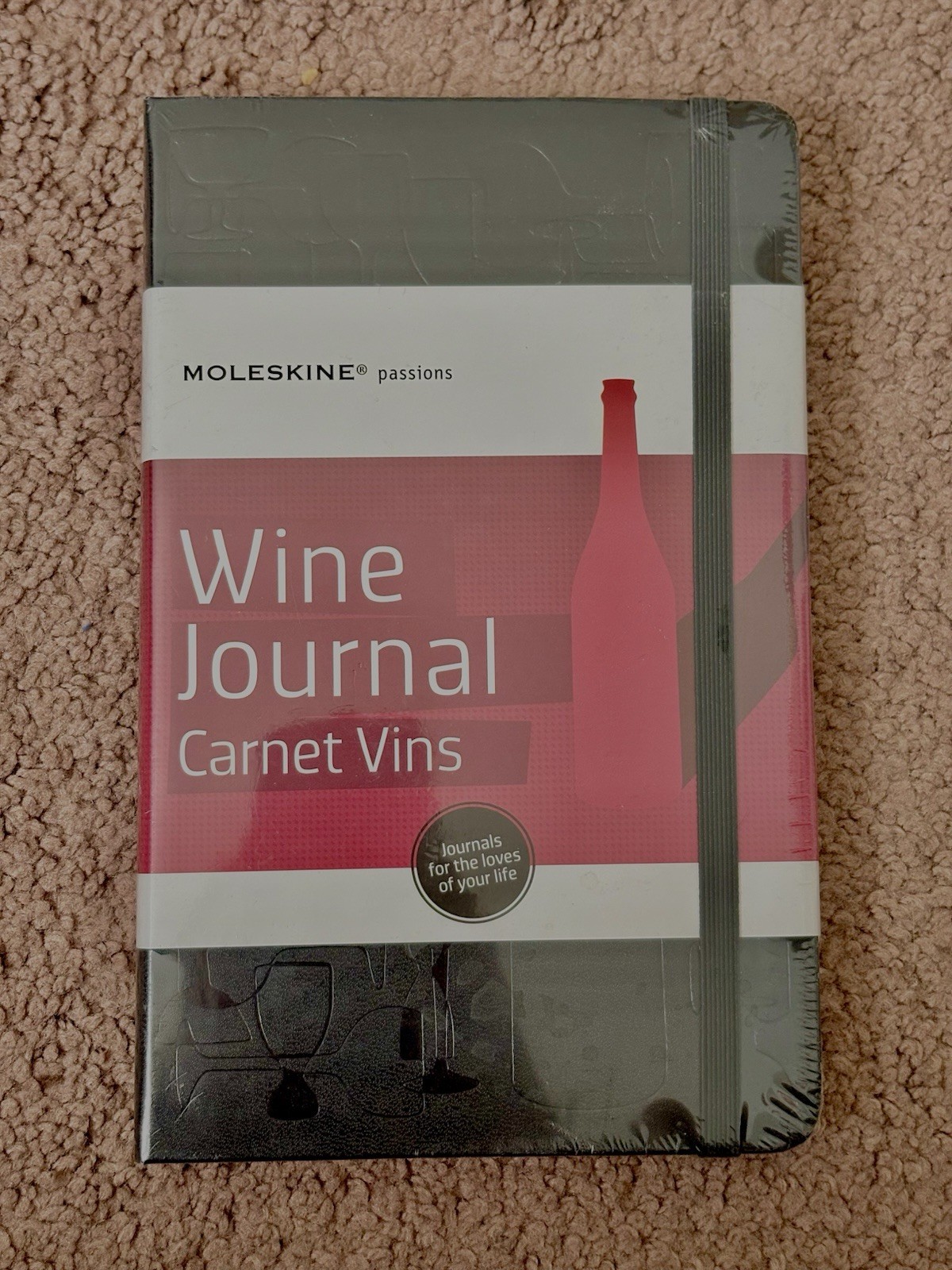 Moleskine Passions Wine Journal Carnet Vins Sealed Black 240 Pages 5×8 1/4” New