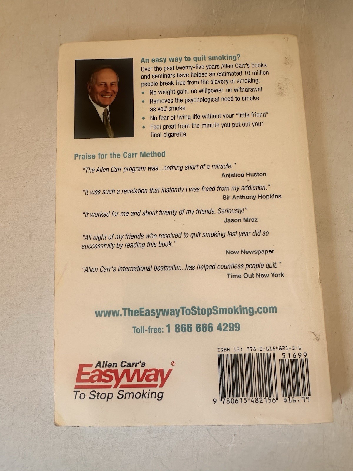 Allen Carr’s Easy Way To Stop Smoking – Paperback By Carr, Allen.