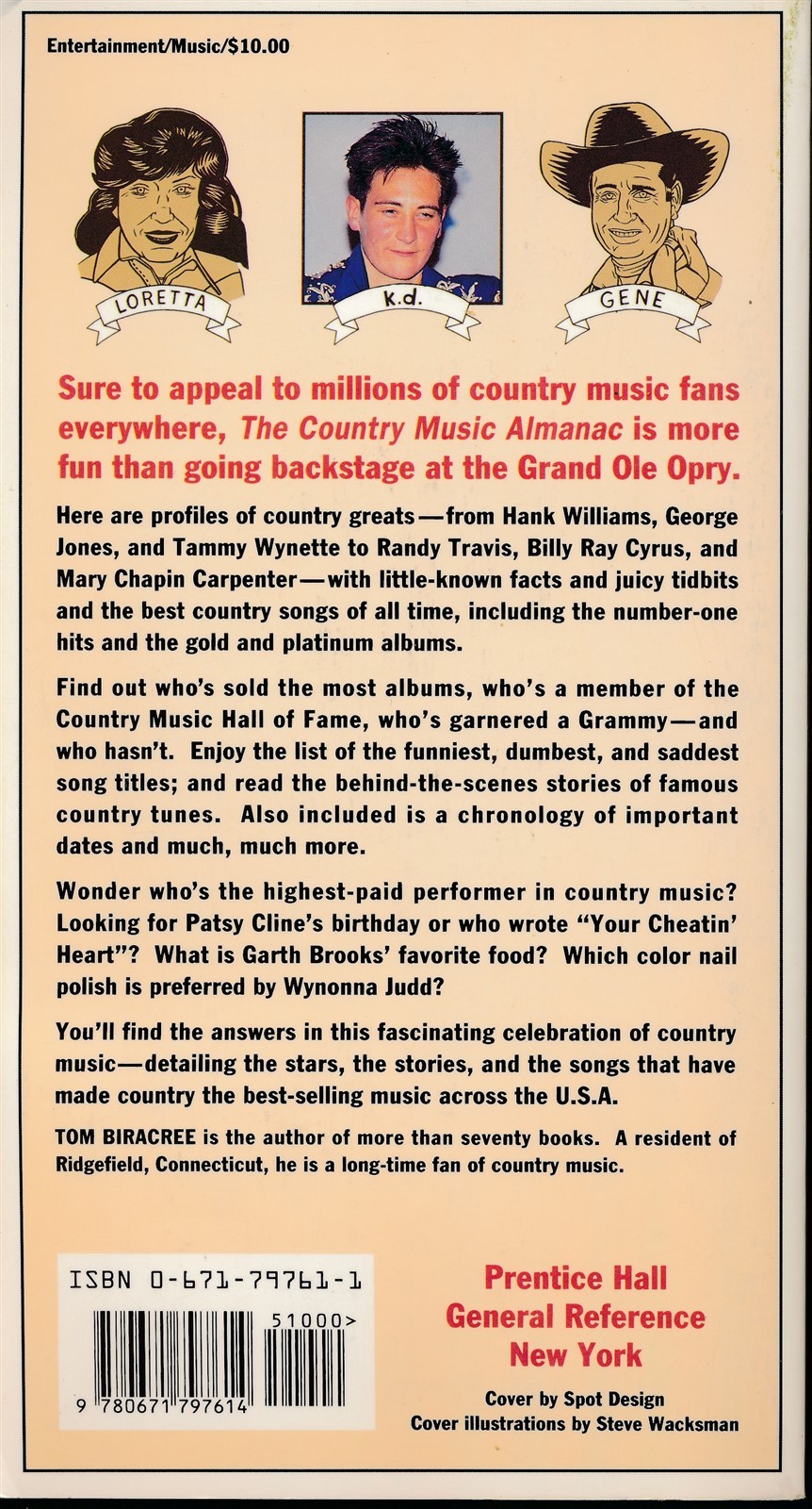 1993 THE COUNTRY MUSIC ALMANAC (GOOD CONDITION) 280 PAGES