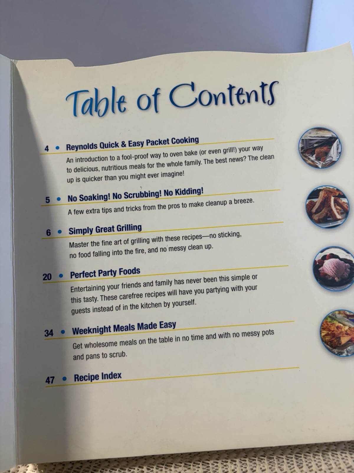 Vintage Reynolds Cooking with Foil Cookbook 2006 Board Pages