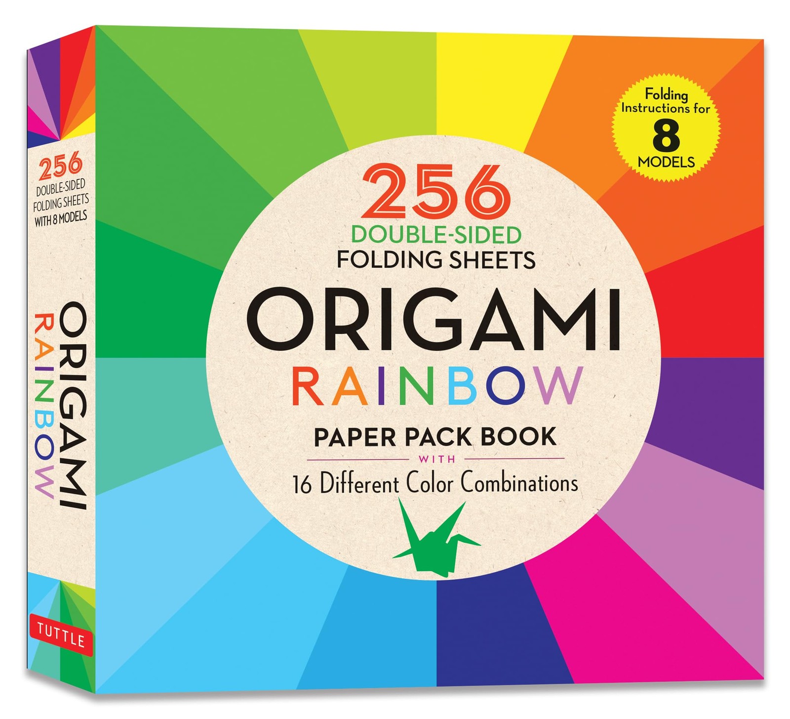 Origami Rainbow Paper Pack Book: 256 Double-Sided Folding Sheets (Includes I…