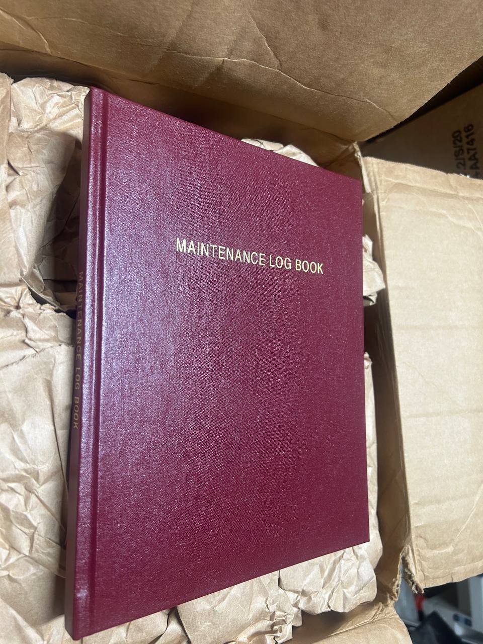 Maintenance Log Book Hardbound 120 Pages Industrial Equipment Record Journal