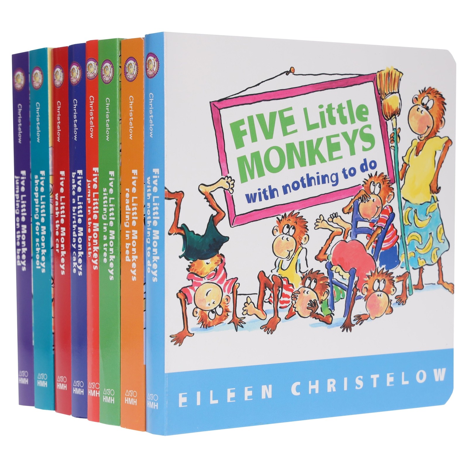 Five Little Monkeys: Adventures By Eileen Christelow 8 Books Box – Ages 4-7 – BB