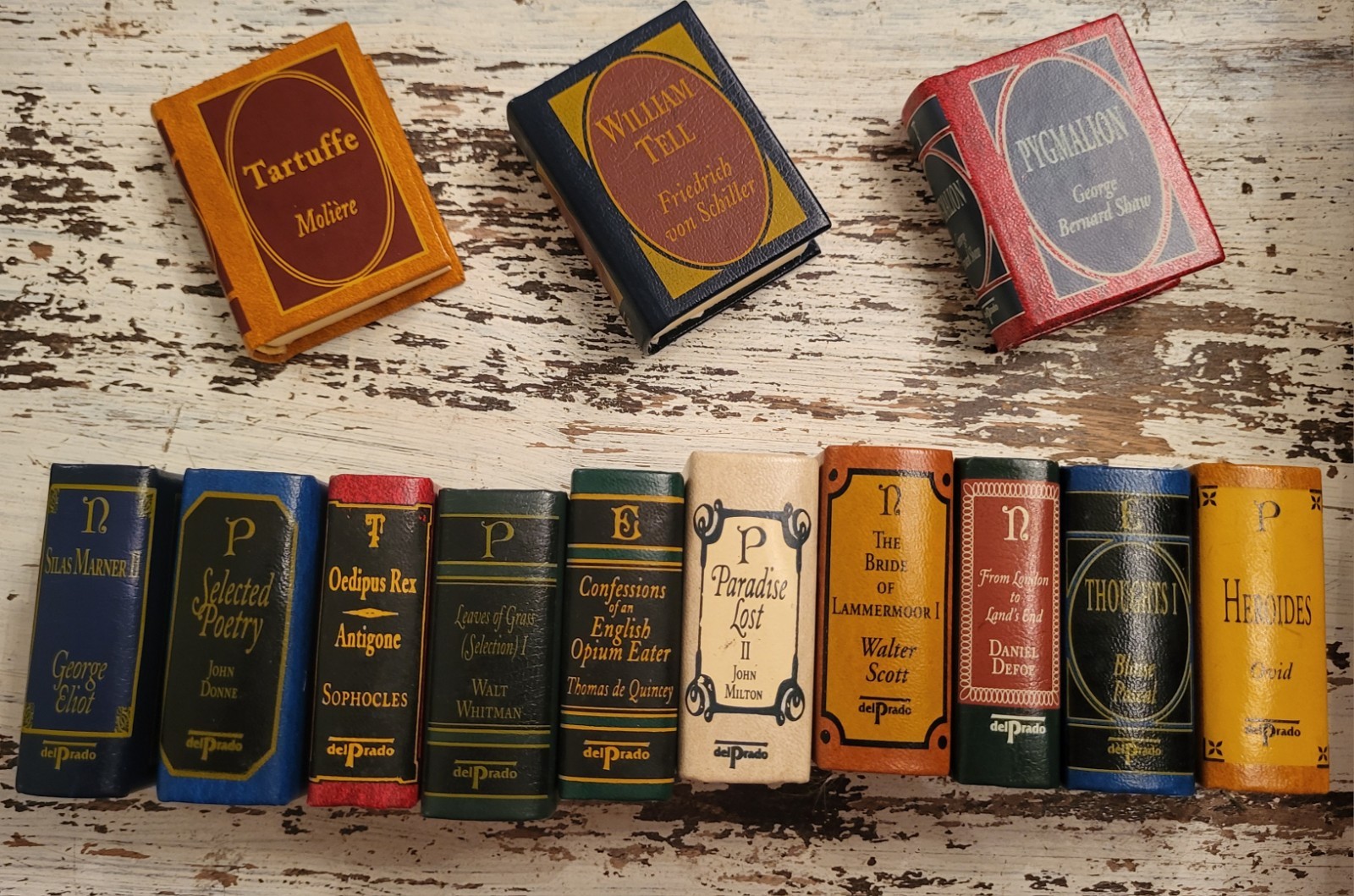 Del Prado Miniature Books Classics Library Your Choice Of Titles Leather Mini