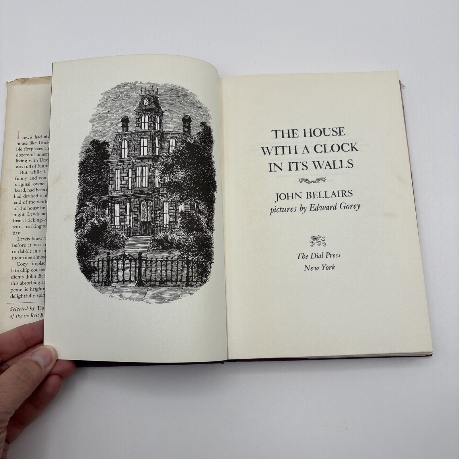 The House with a Clock in Its Walls Full Size HC DJ Bellairs Gorey 1st Ed 4th Pr