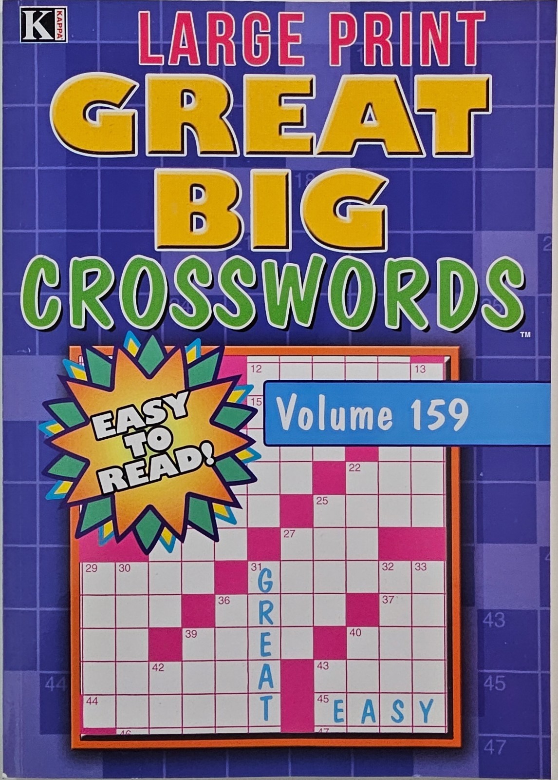 Kappa Large Print Great Big Crosswords Puzzle Books, 24 Different Volumes U-PICK
