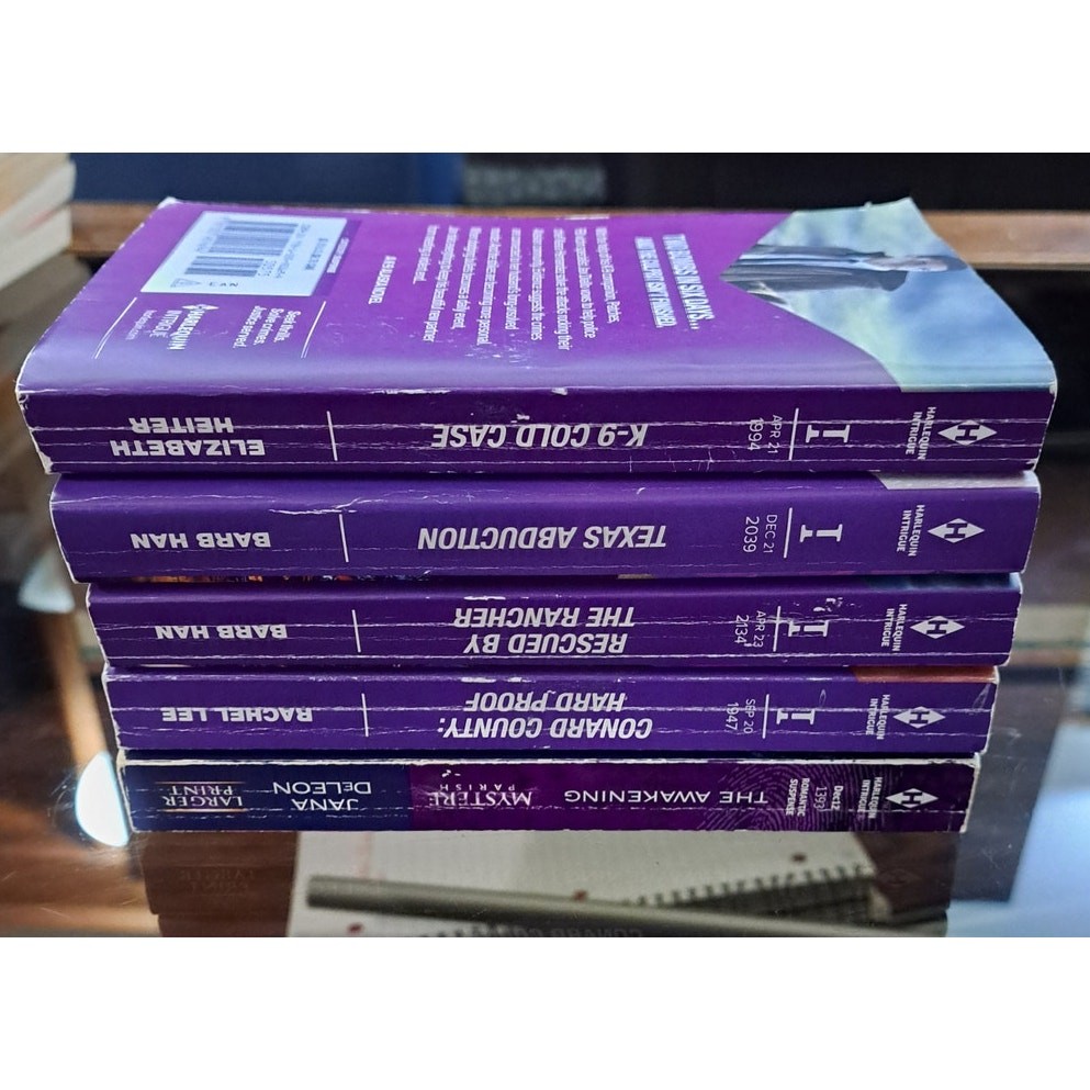 Set of 5 Harlequin Intrigue Pre-owned Books The Awakening Texas Abduction & More