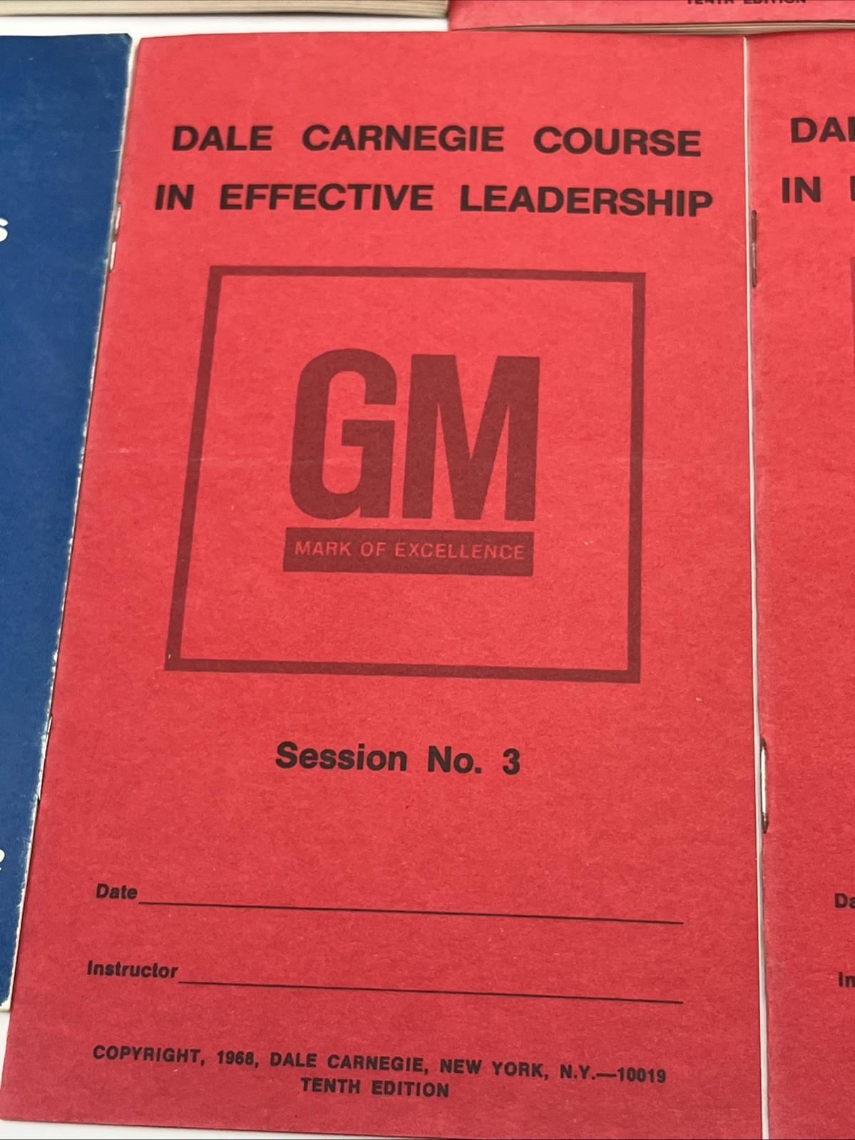 9 GM Dale Carnegie Booklets (Course In Effective Leadership/Effective Speaking)