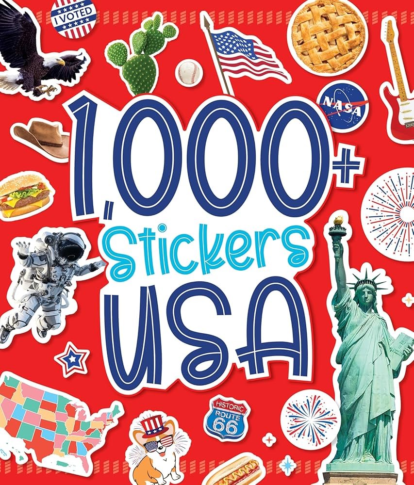 Regional Sticker Books 1,000 Stickers: USA (Paperback) New