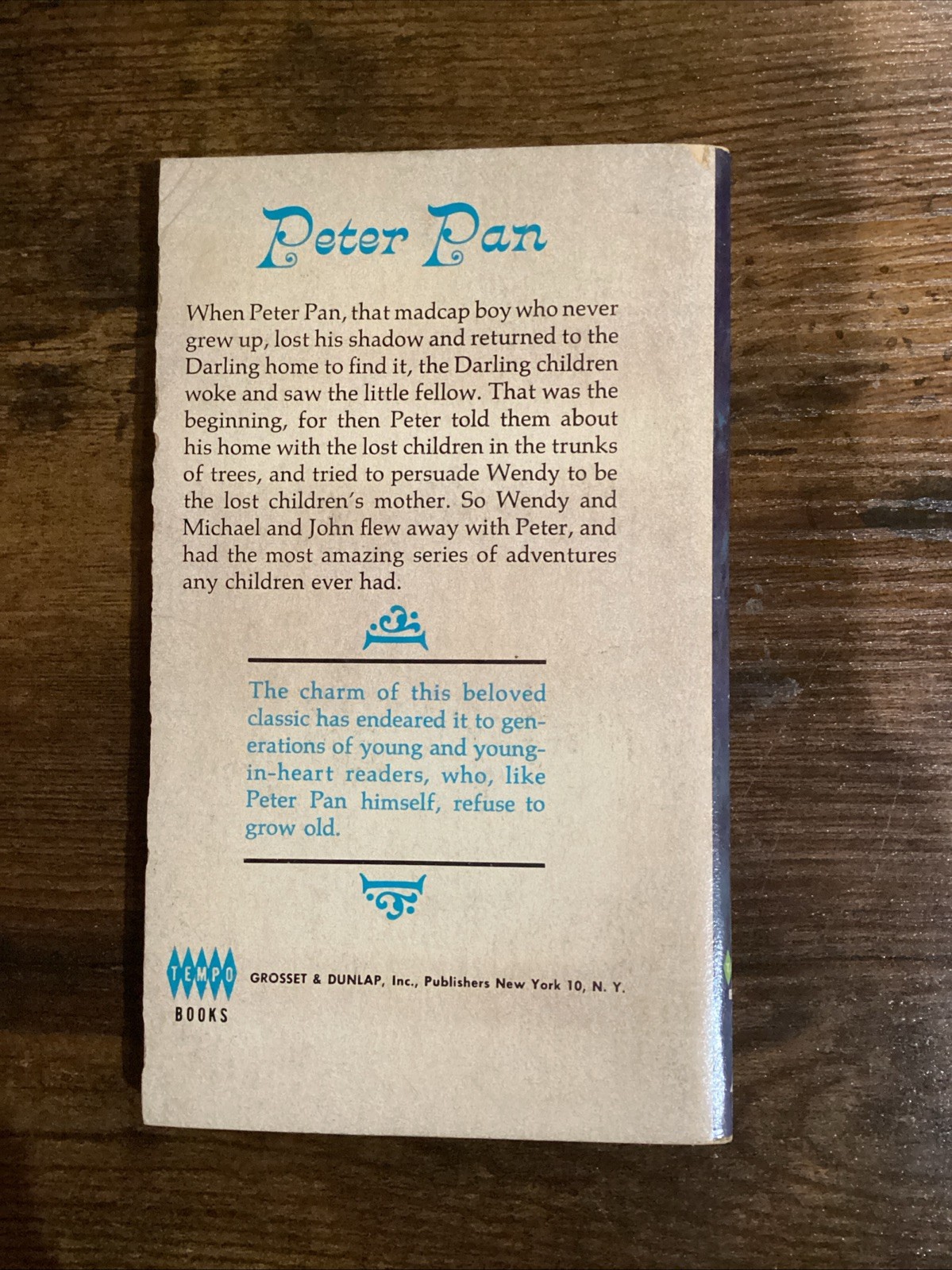 Peter Pan by James M. Barrie 1965 Edition Vintage Paperback