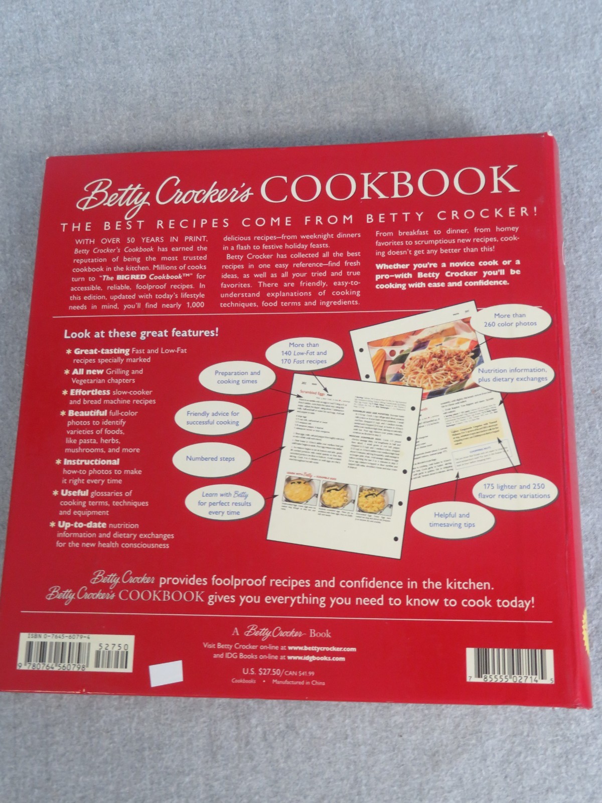Betty Crocker’s Cookbook 3 Ring Binder Index Tabs 576 Pages
