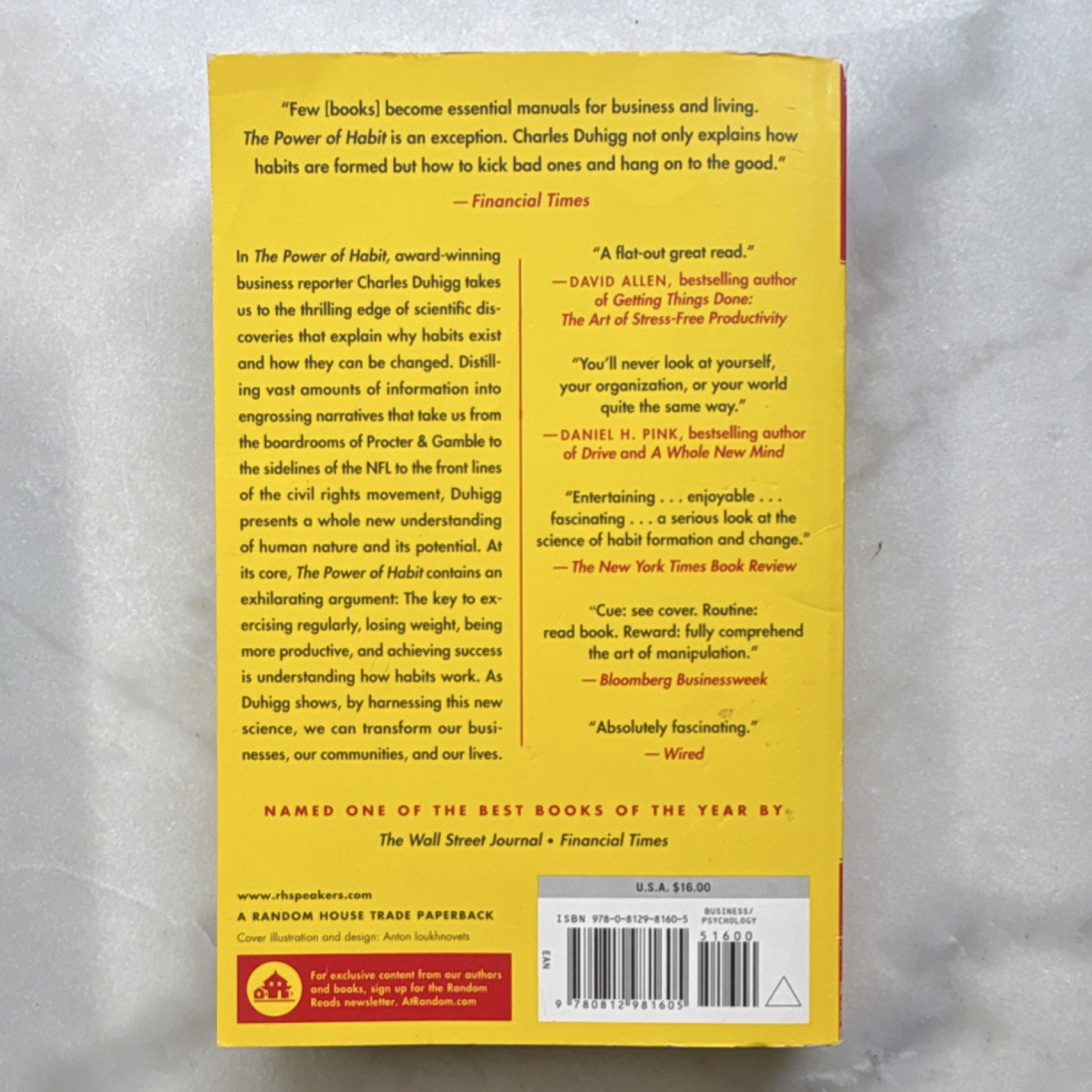 The Power of Habit Charles Duhigg Random House Paperback Habit Formation Science