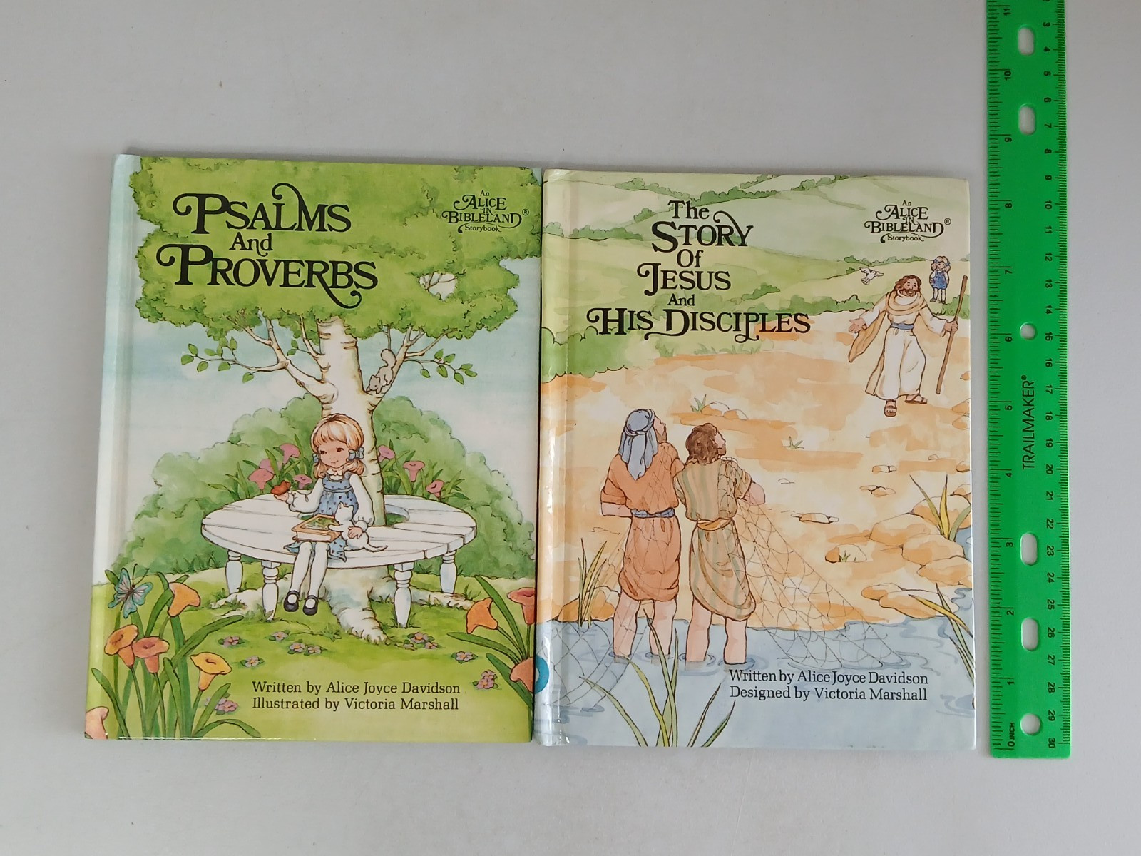 Davidson ALICE IN BIBLELAND Series Vintage 1980s HC Kids Book Lot of 14 Titles
