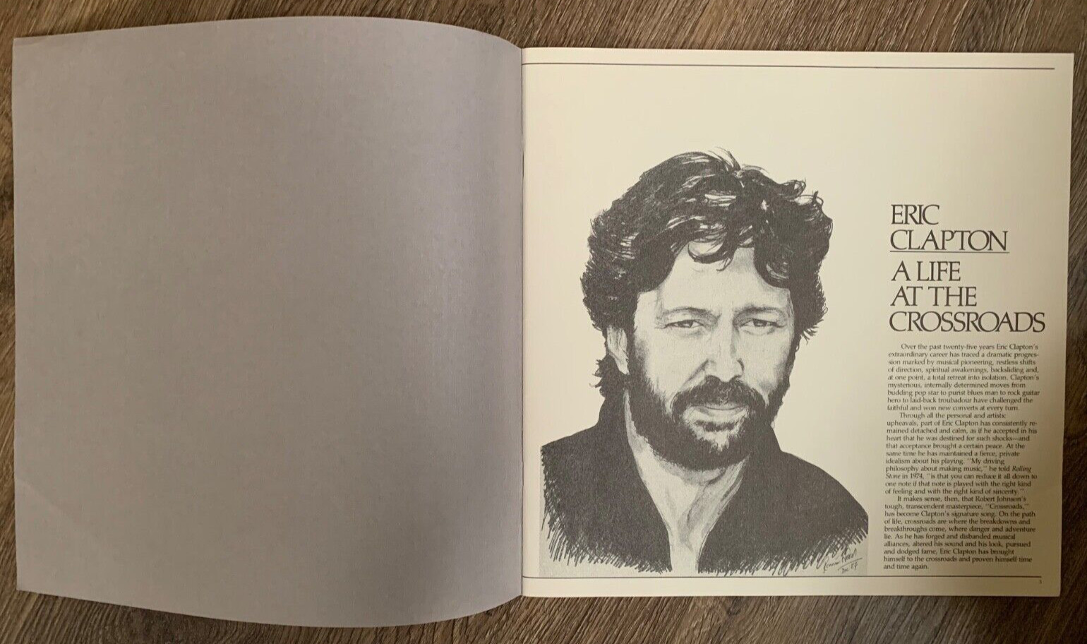 Eric Clapton Crossroads (Matte Finish/11.5″x11.5″) Magazine Program 30 pages VG+