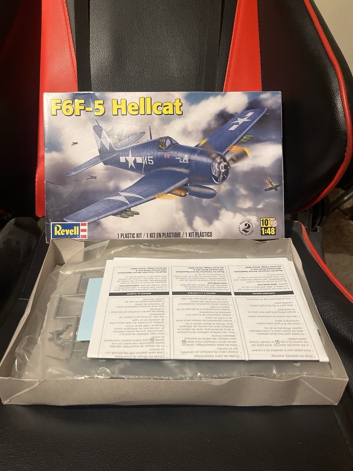 Military Aviation Book Lot + Revell F6F-5 Hellcat Model Kit WWII Airplanes