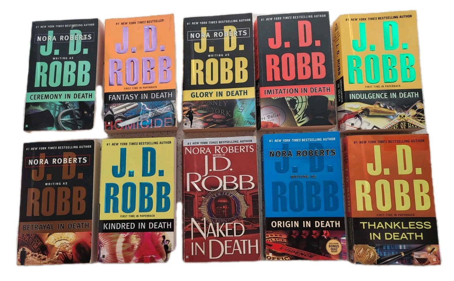 J.D. Robb Paperback Lot of 11 In Death Series