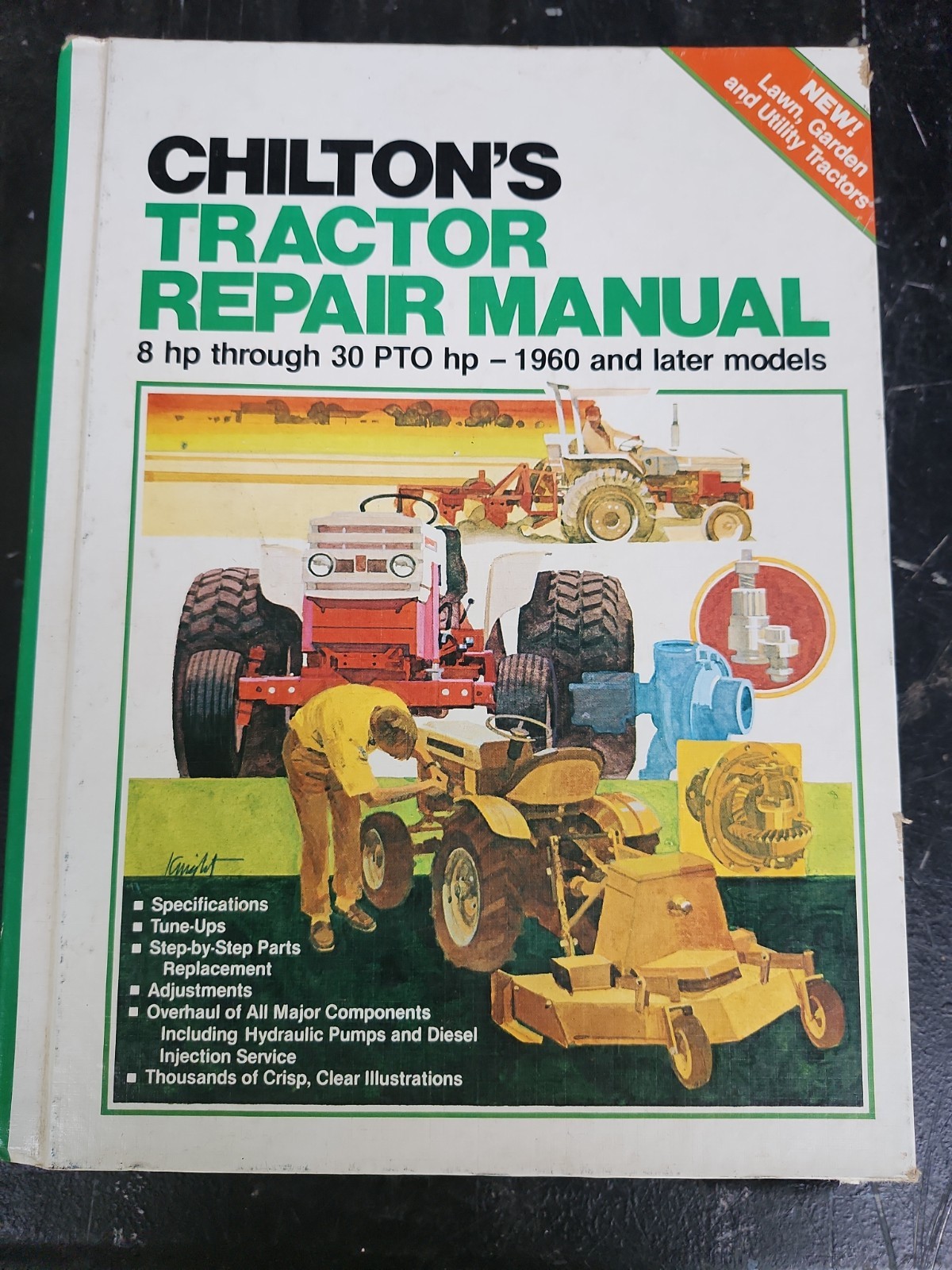 Chilton 7057 Tractor Repair Manual 8hp-30 PTOhp 1960 & Later Lawn Garden Utility