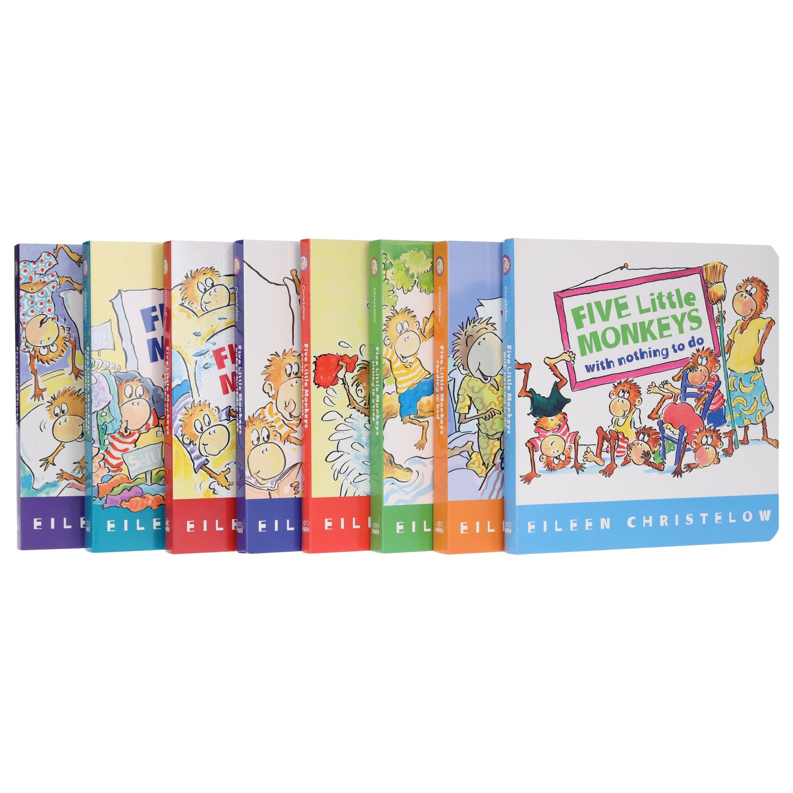 Five Little Monkeys: Adventures By Eileen Christelow 8 Books Box – Ages 4-7 – BB