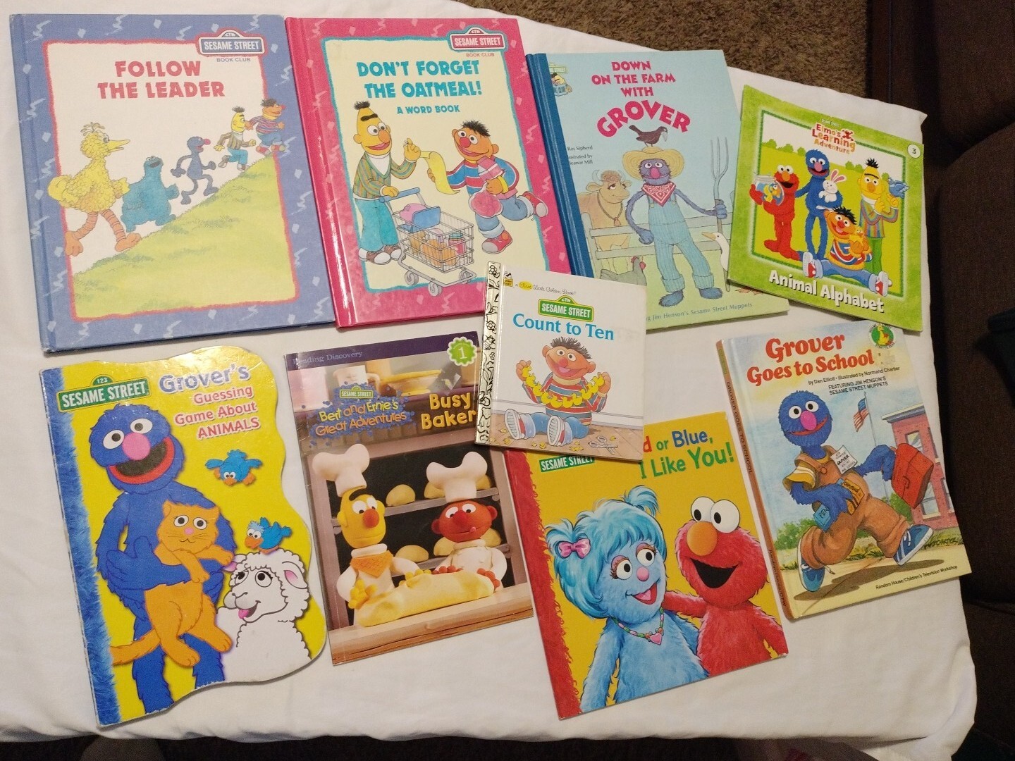 Vintage 80’s Sesame Street Mixed Lot Of 9