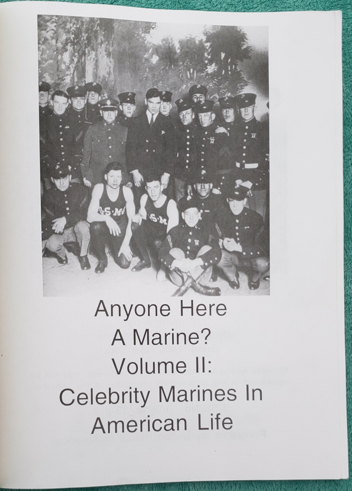 Anyone Here A Marine? Vol. II Celebrity Marines Rare Trade Paperback 184 Pages