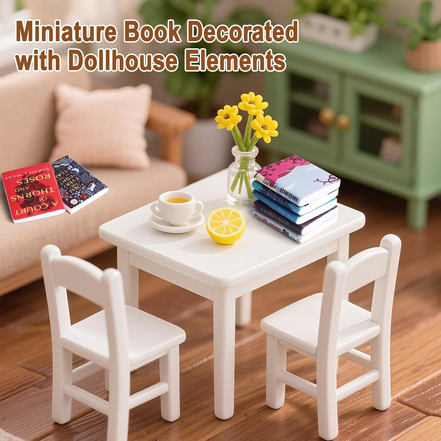 300Pcs Mini Books for Anxiety Bookshelf Tiny Book Fun Mini Brands Book Miniature