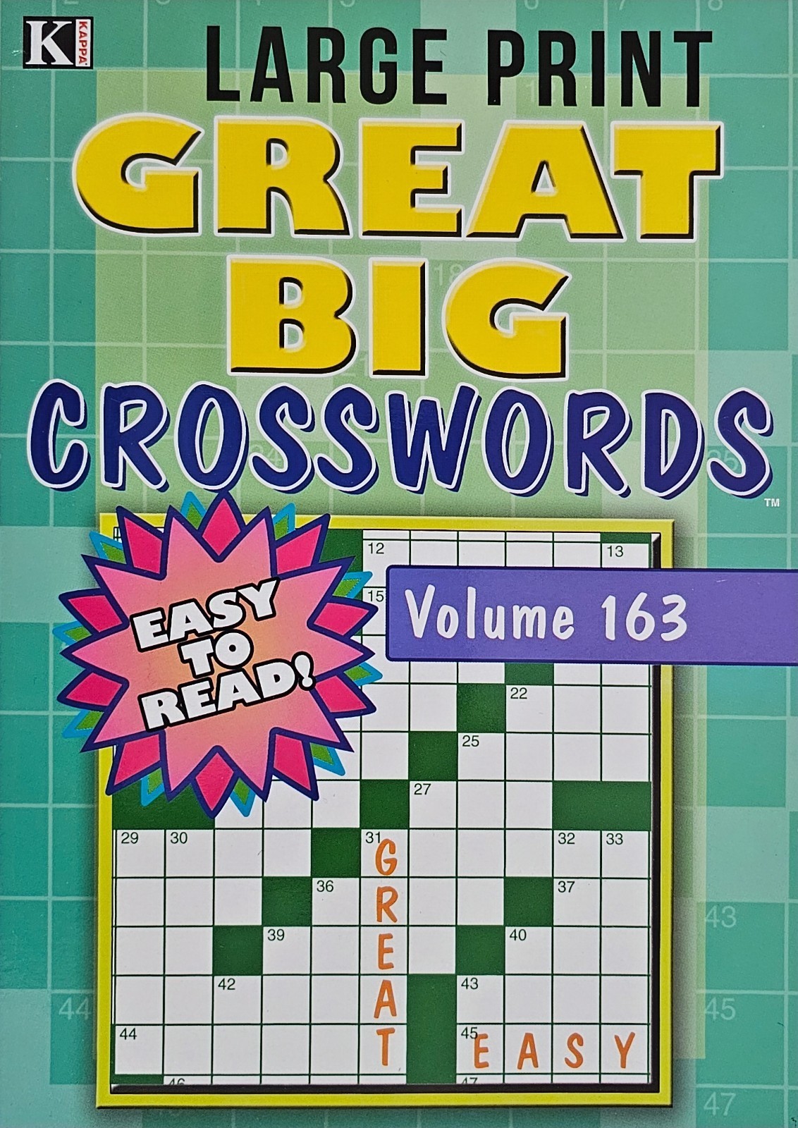Kappa Large Print Great Big Crosswords Puzzle Books, 24 Different Volumes U-PICK