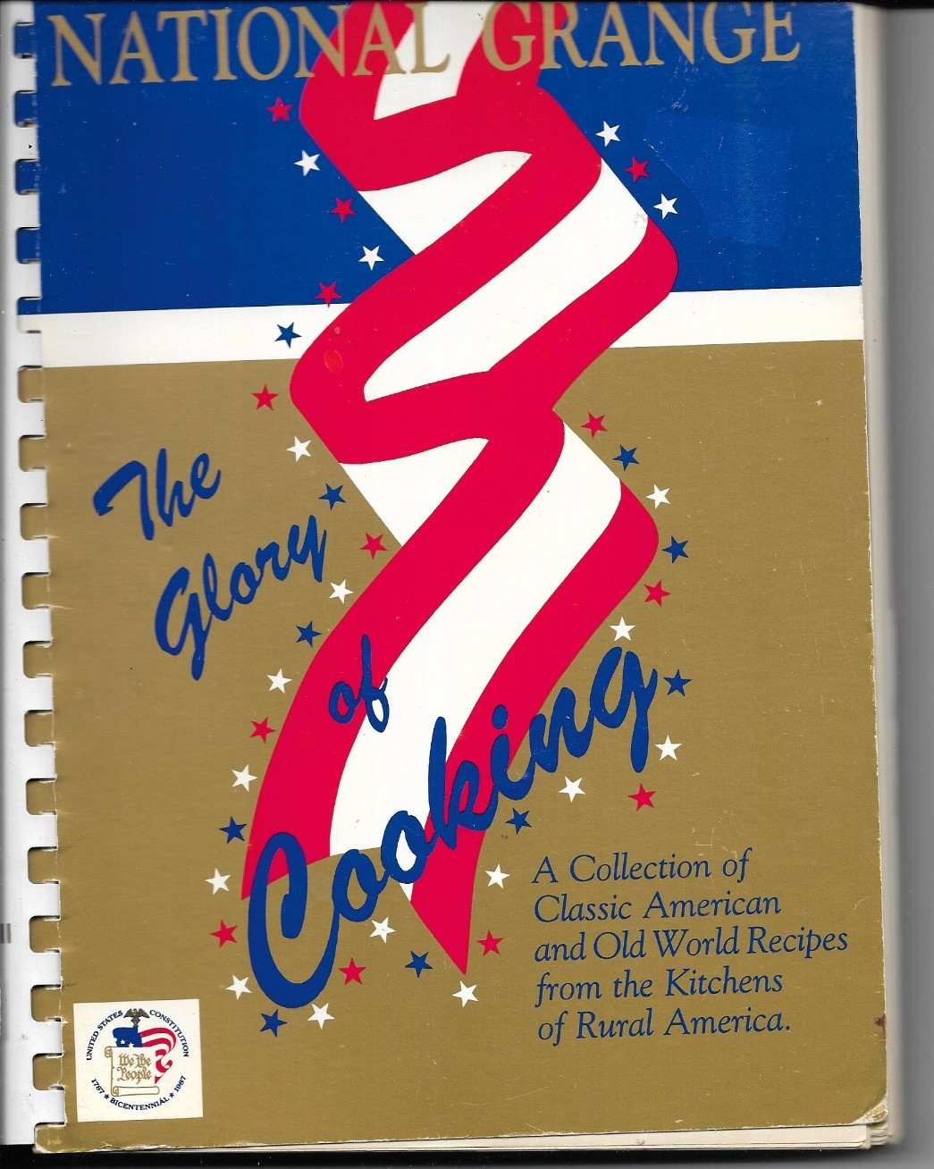 VINTAGE National Grange The Glory of Cooking Cookbook 1986 Recipes 303 Pages