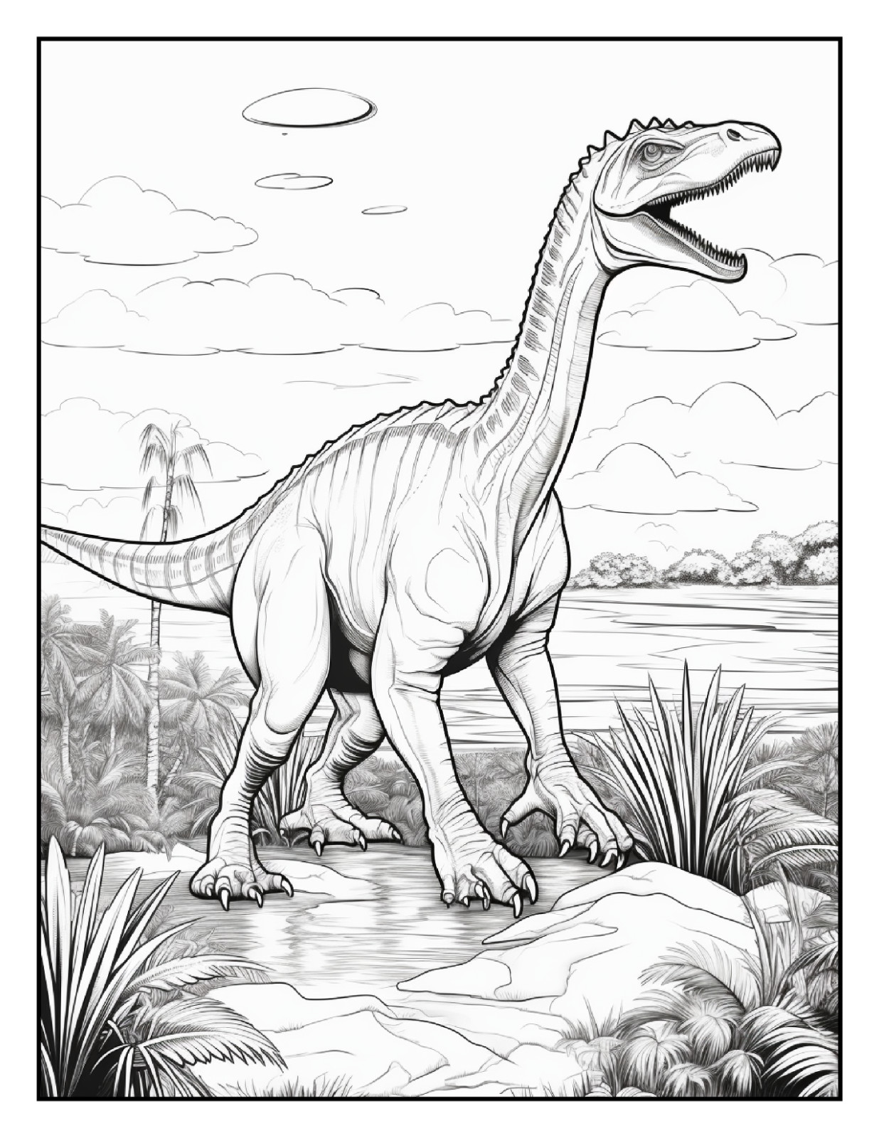 “Cute Dinosaur Coloring Book – Perfect Gift for Kids Who Love Dinosaurs”