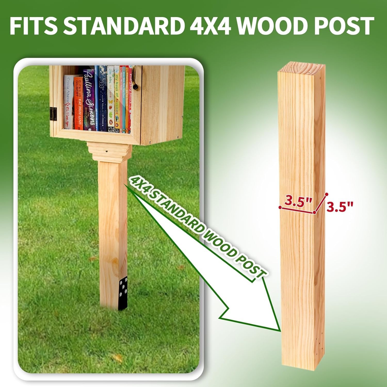 Little Library Mount 11x8x4 inches – Easy Setup for Outdoor Book Sharing