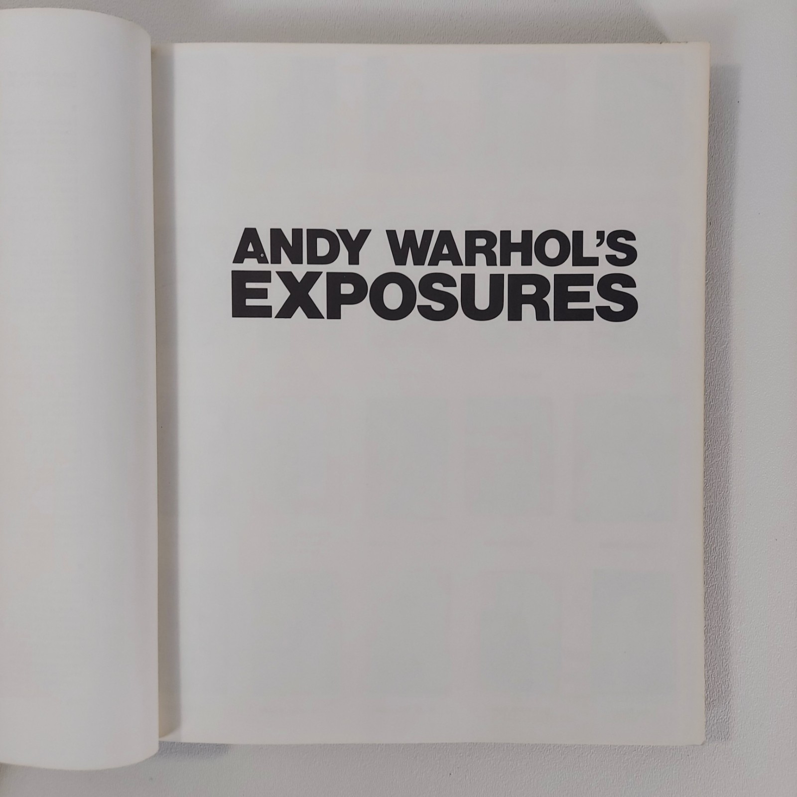 Andy Warhols Exposures 1979 1st Edition & Print Hard Cover Bob Colacello Pop Art