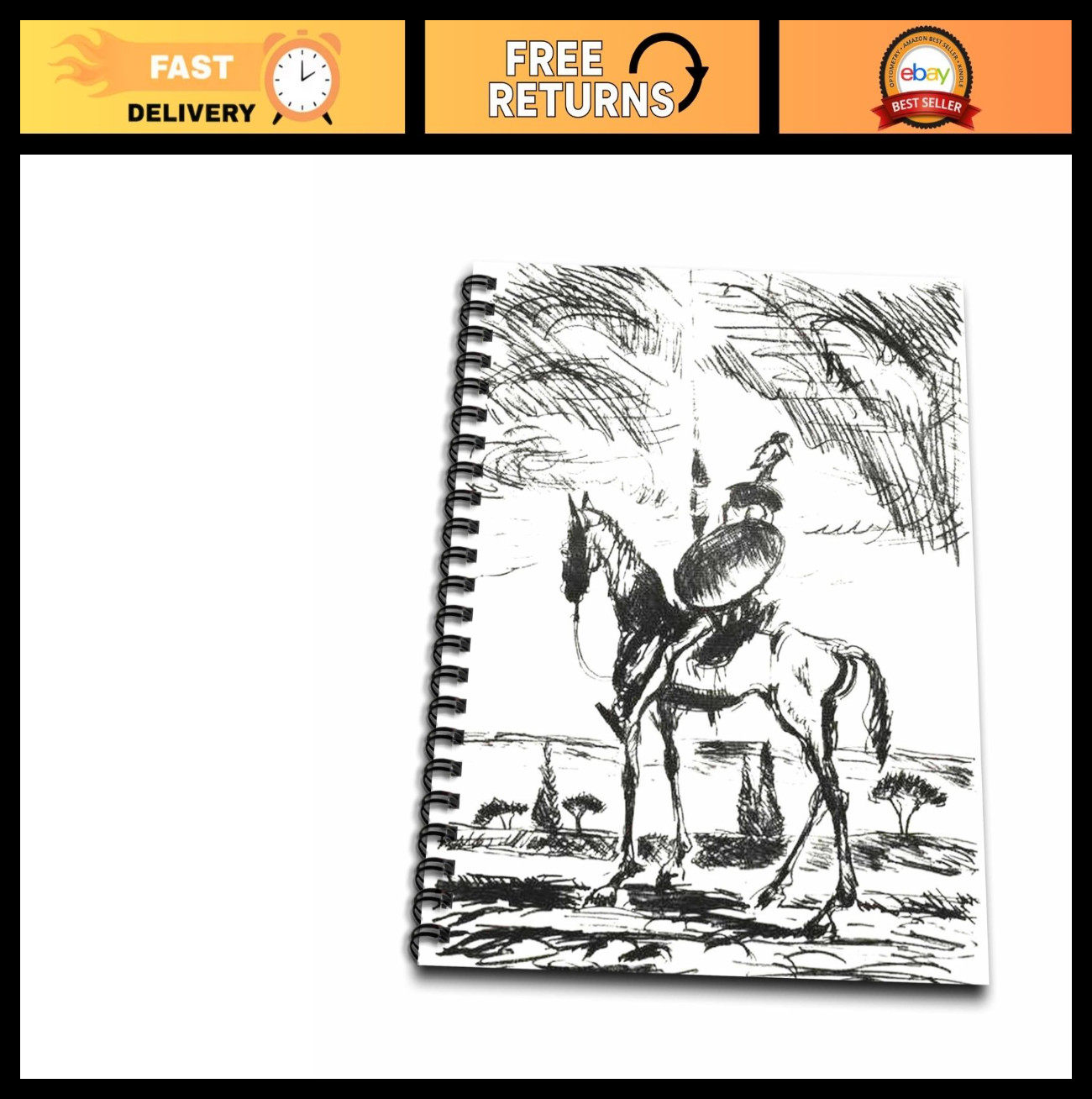 Don Quixote Spanish Literature Novel – Fictional Art Book 8×8 inches