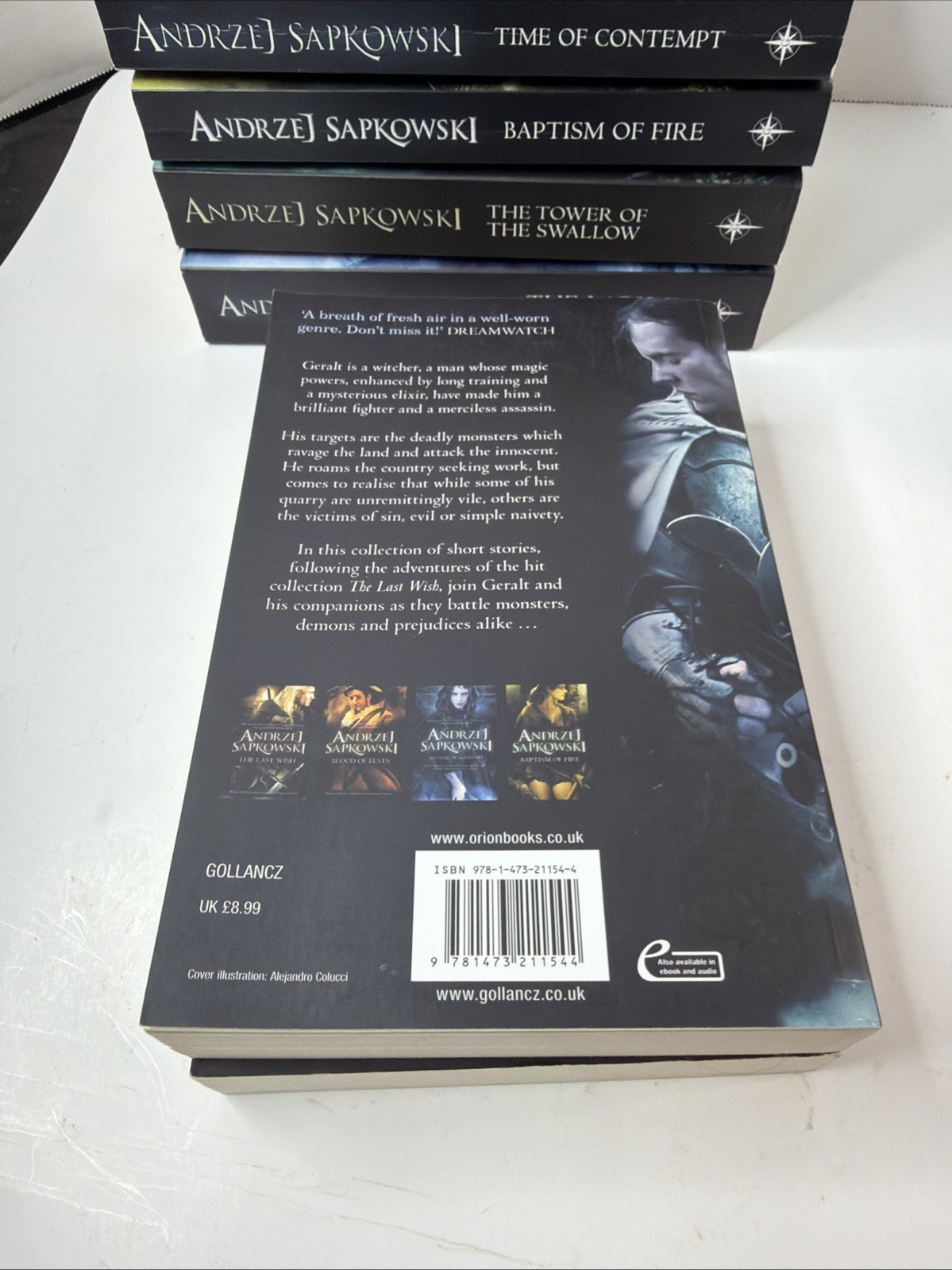 Lot of 7 The Witcher Saga Books 1-7 by Andrzej Sapkowski Paperback Gollancz