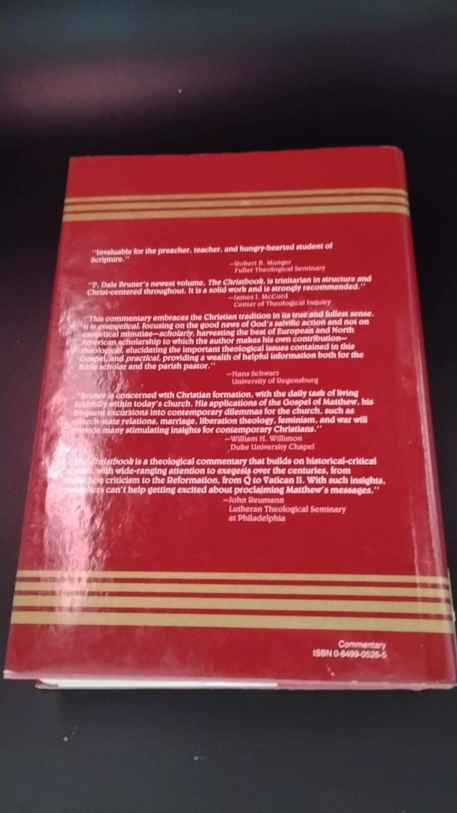 Matthew Vol. 1, 1-12 : A Commentary by Frederick D. Bruner 1987 Hardcover 475 pg