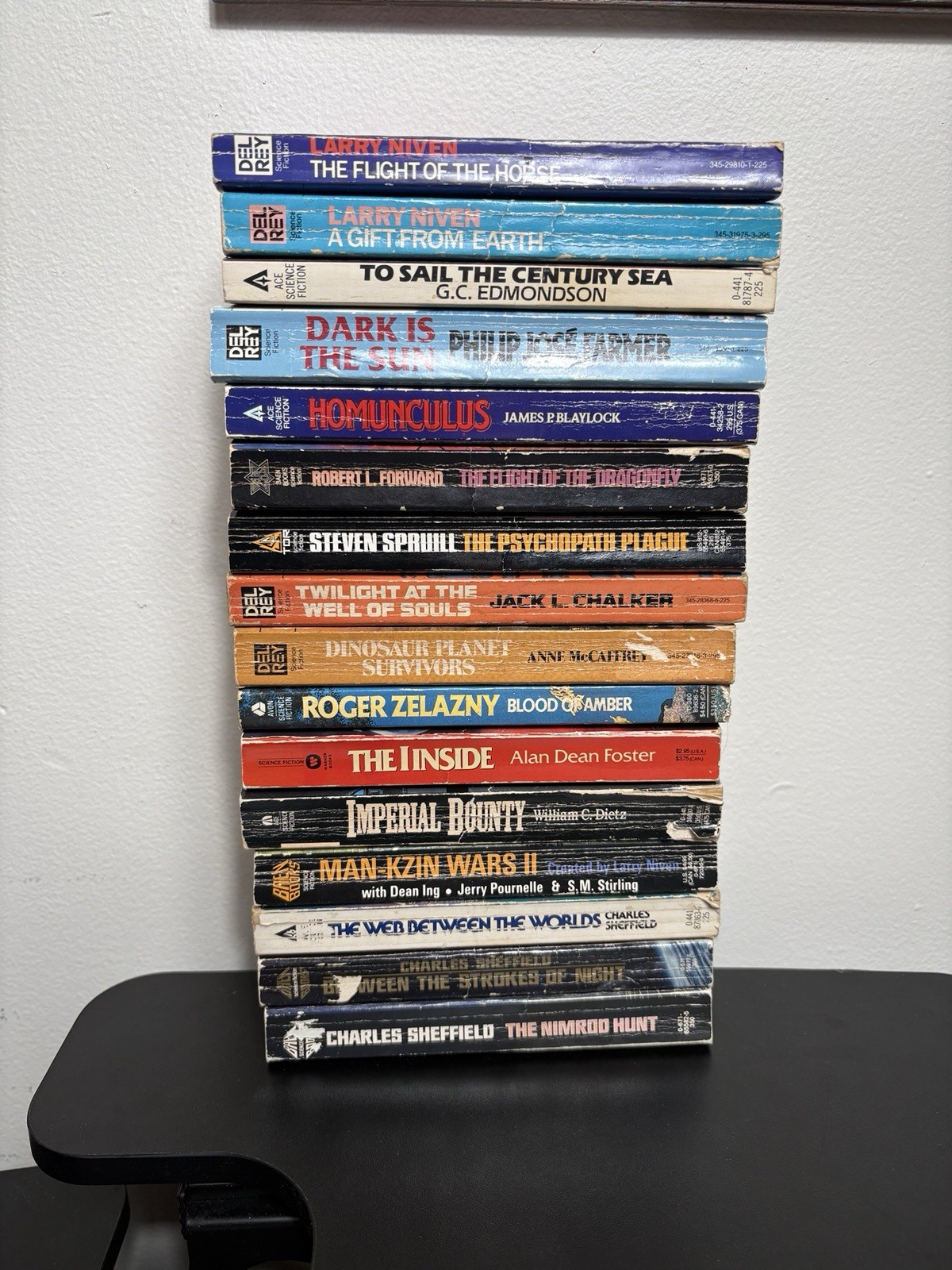 Vintage Sci-Fi Book Lot 16 paperback 1980s Fantasy Adventure Action Futuristic
