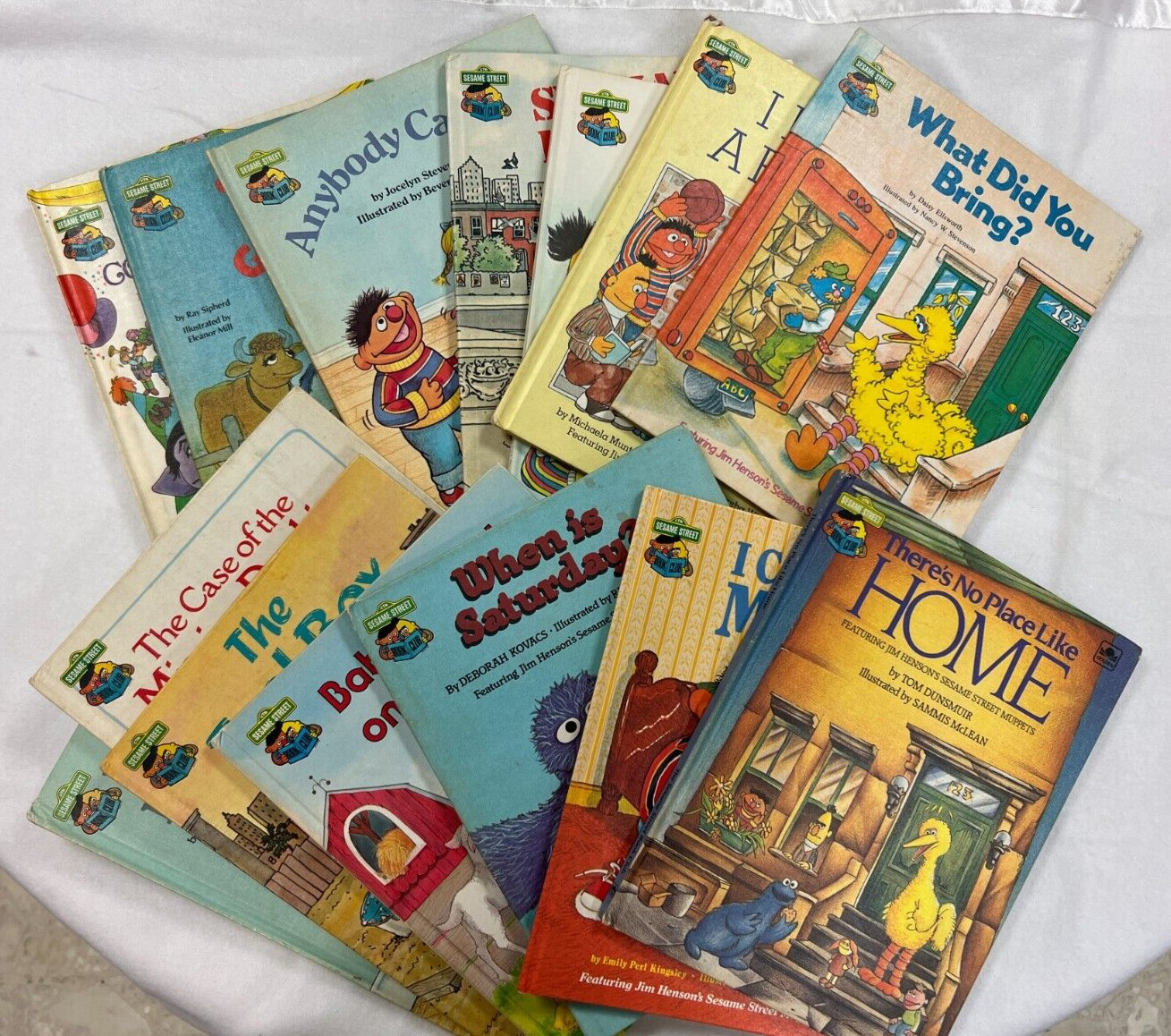 Sesame Street Book Club Books – dated 1980’s HB – lot of 14