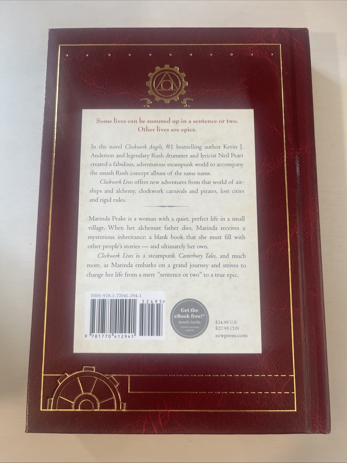 Clockwork Lives by Kevin J. Anderson and Neil Peart (2015, Hardcover) Signed